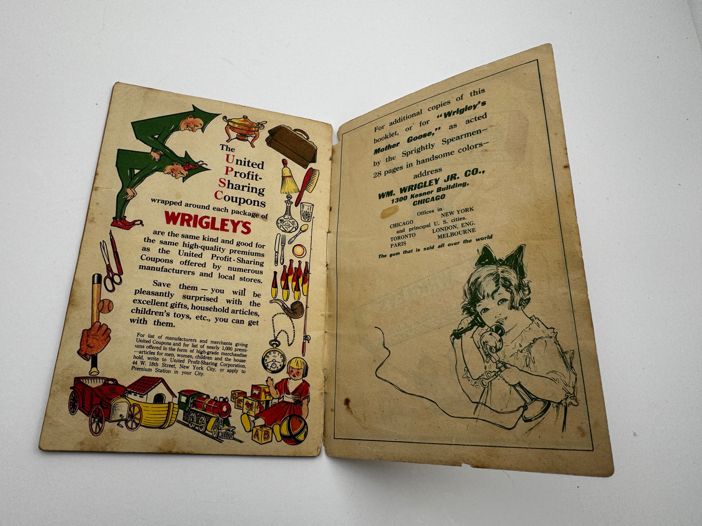 Vintage Wrigleys Spearmen Booklet 1915