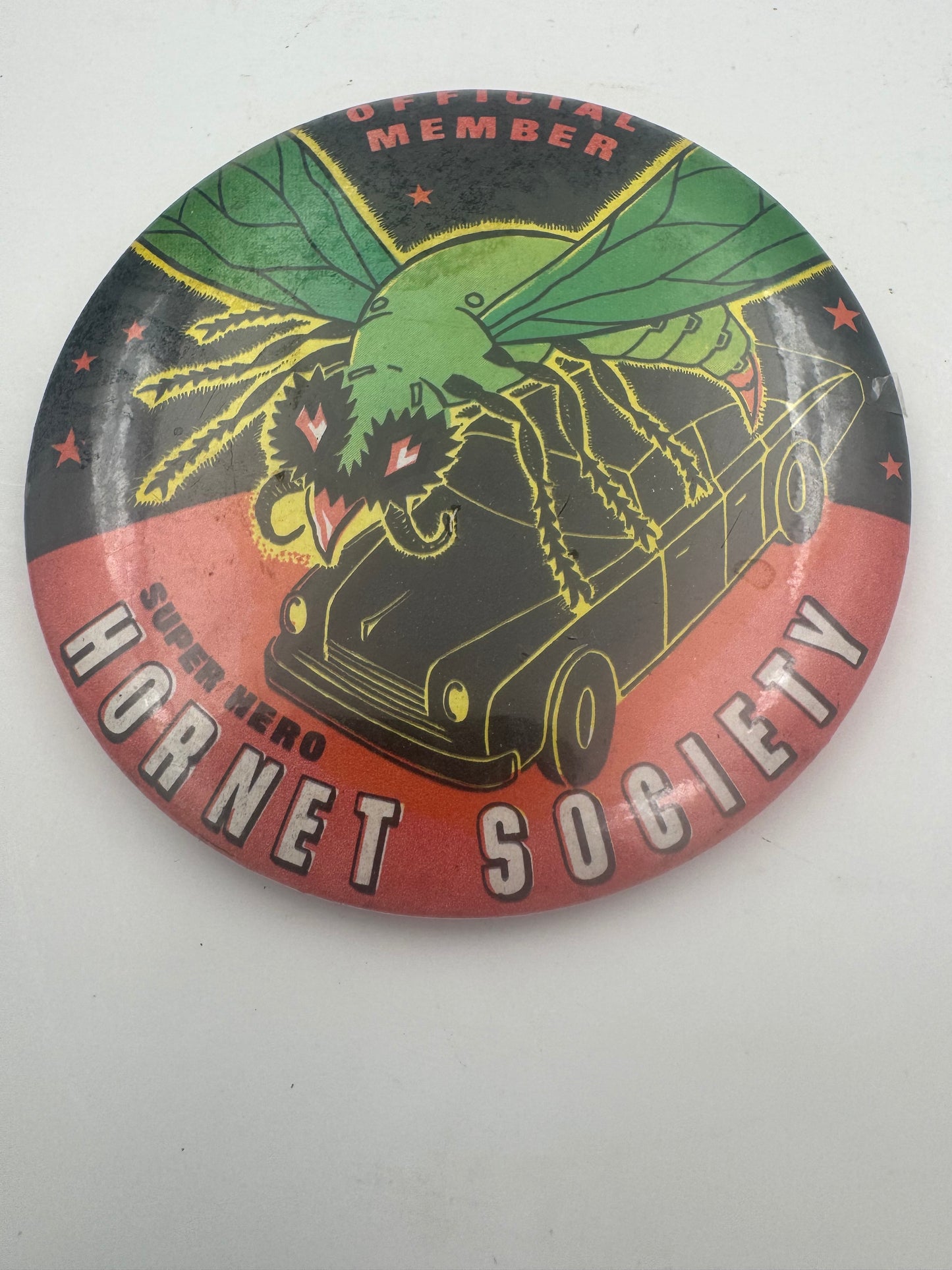 Vintage Green Hornet Button 1960s Action TV Show.