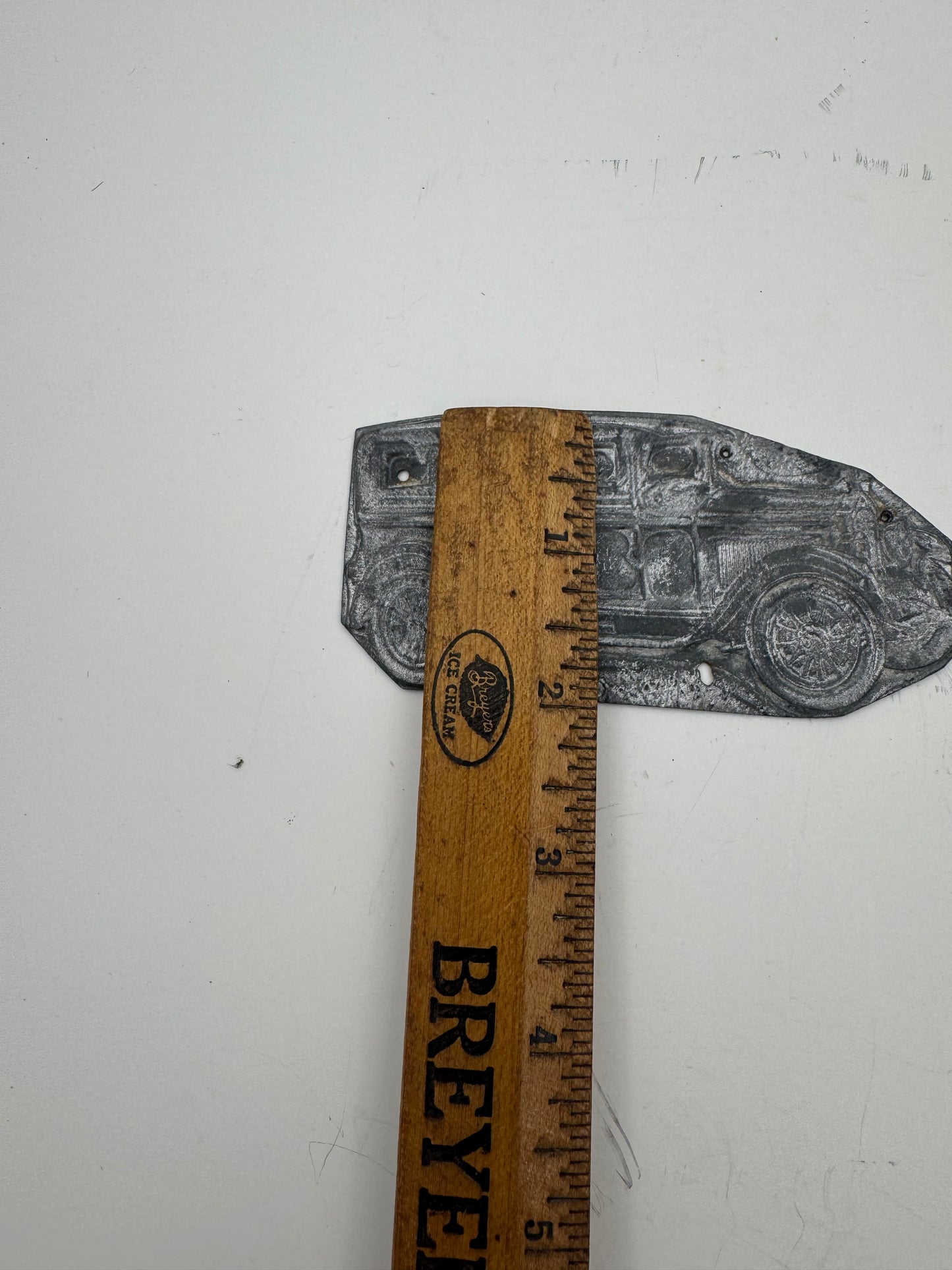 Vintage Automotive Print Block Right Face Small