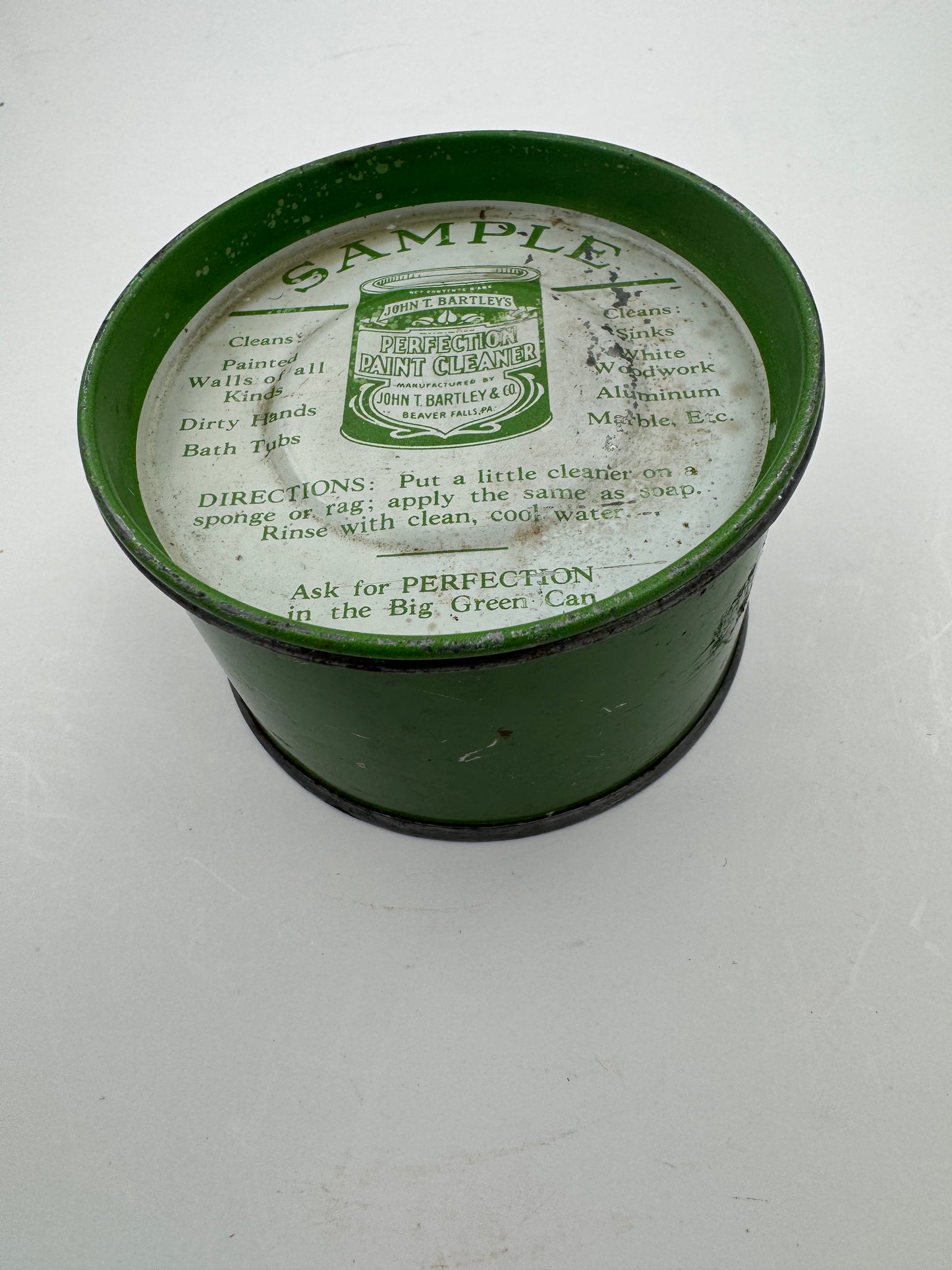 Vintage Paint Can Sample Perfection Paint Cleaner