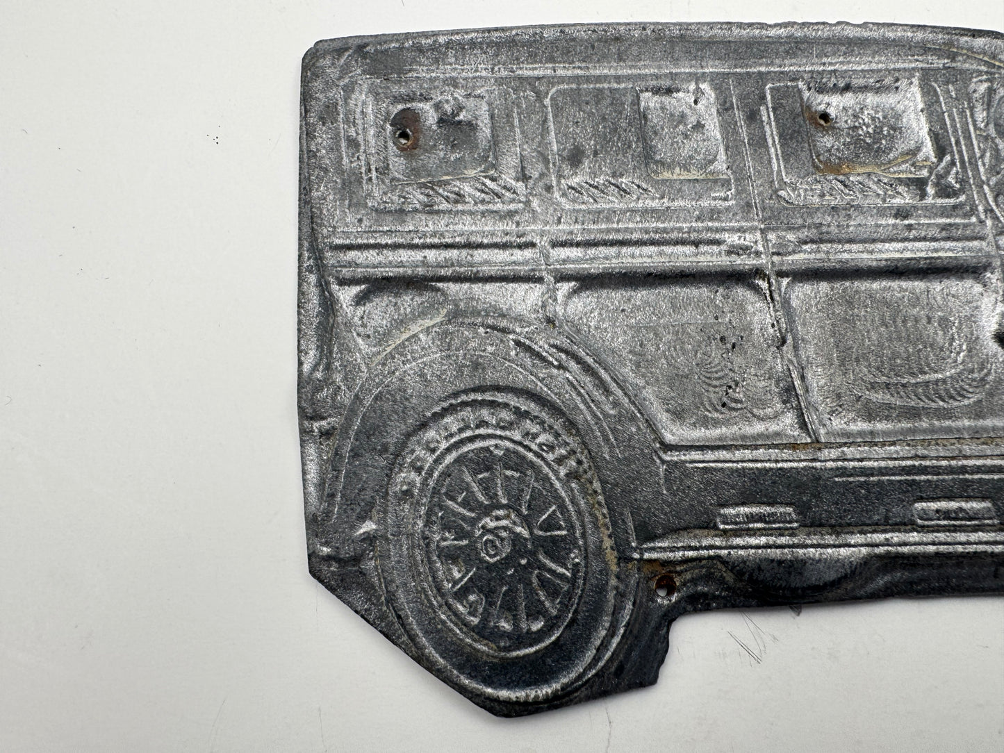Vintage Automobile Print Block 1930s Right Facing