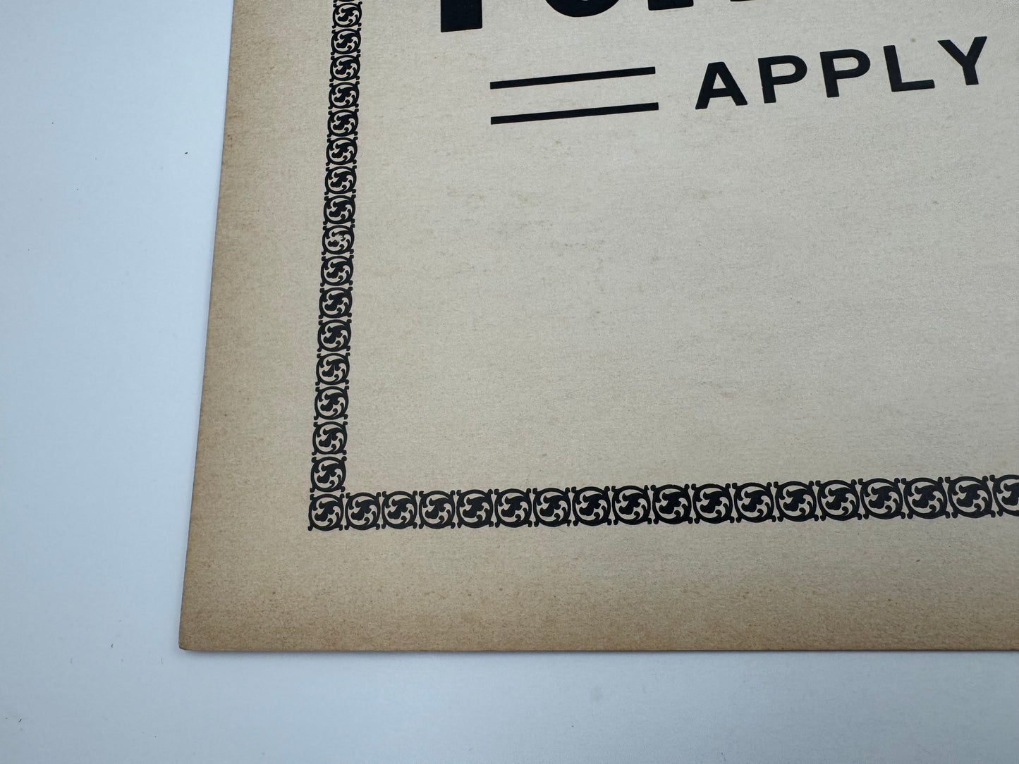 Vintage For Rent Sign 1950s Cardstock