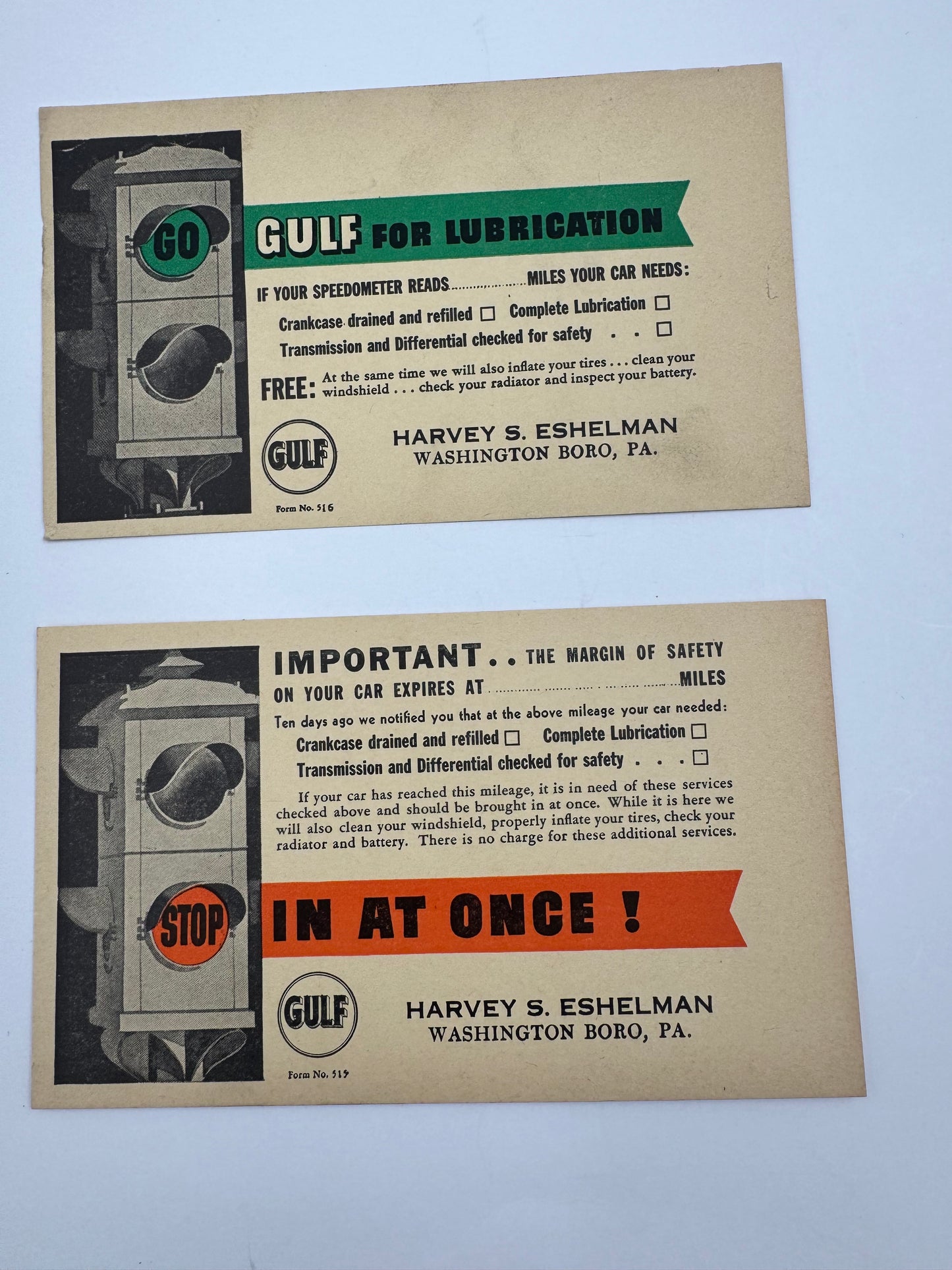 Vintage Gulf Oil Postcards NOS