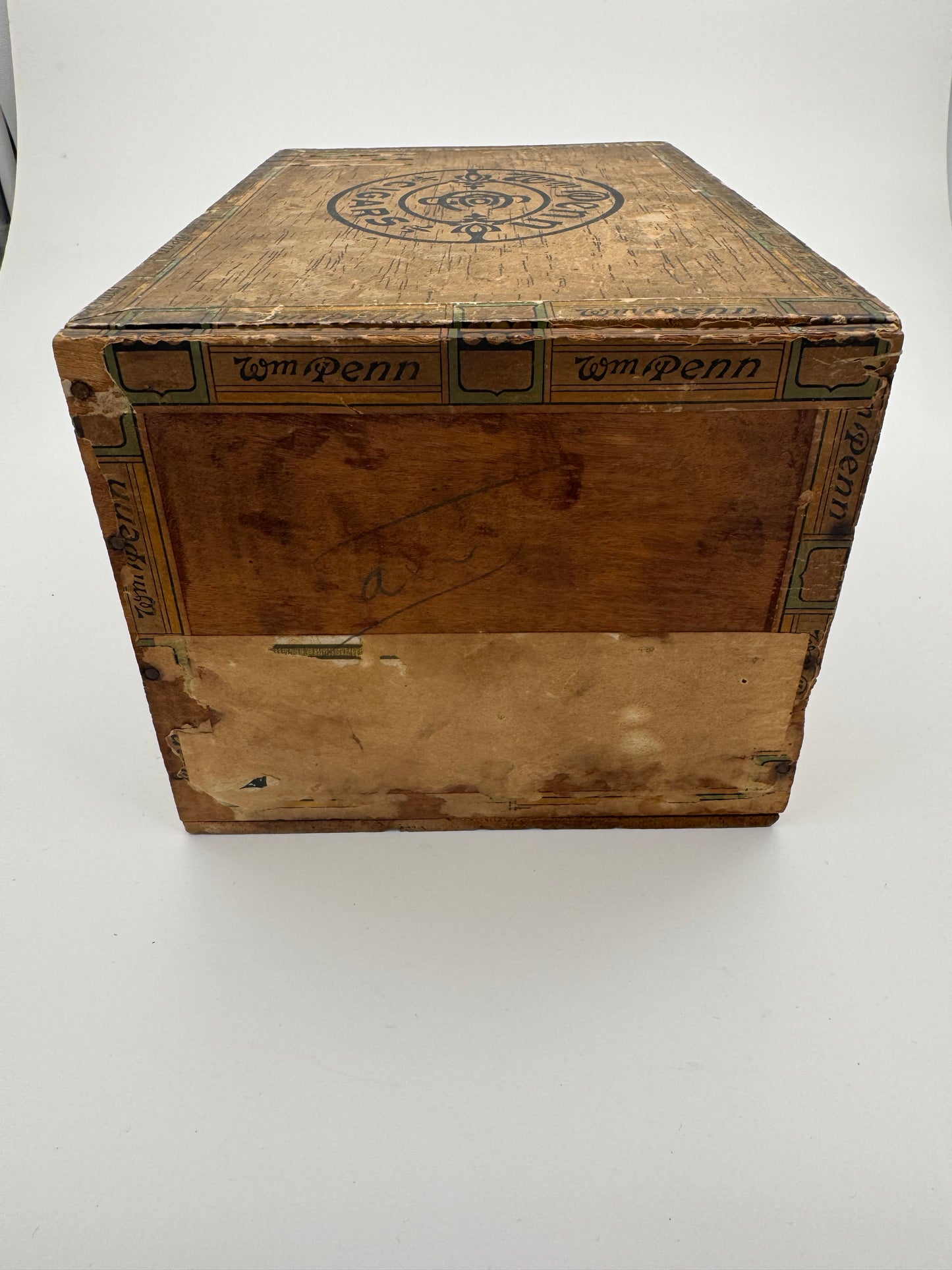 Vintage William Penn Cigar Box Writing On Sides