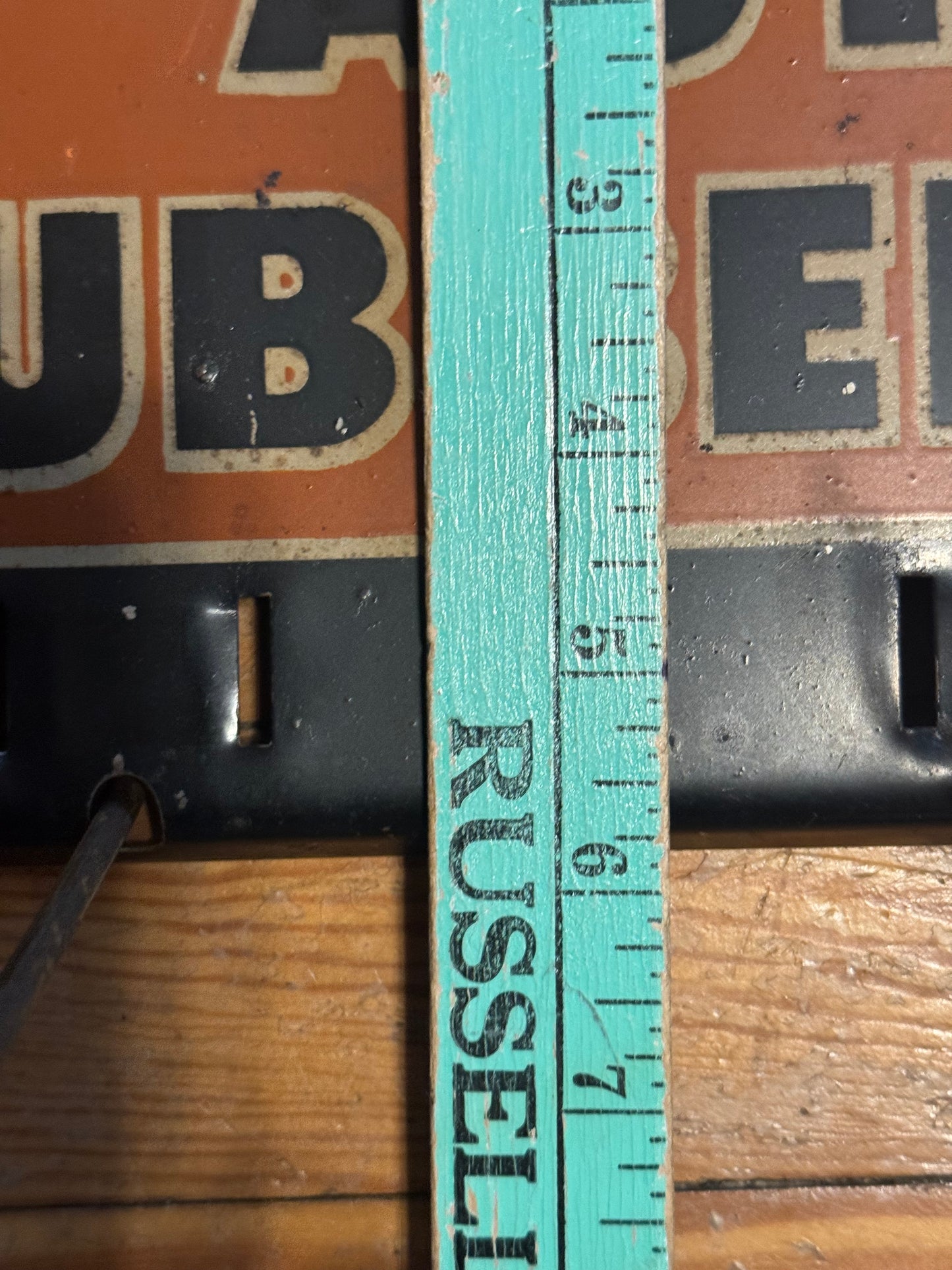 Vintage Sign Grey Rock Belts Holder