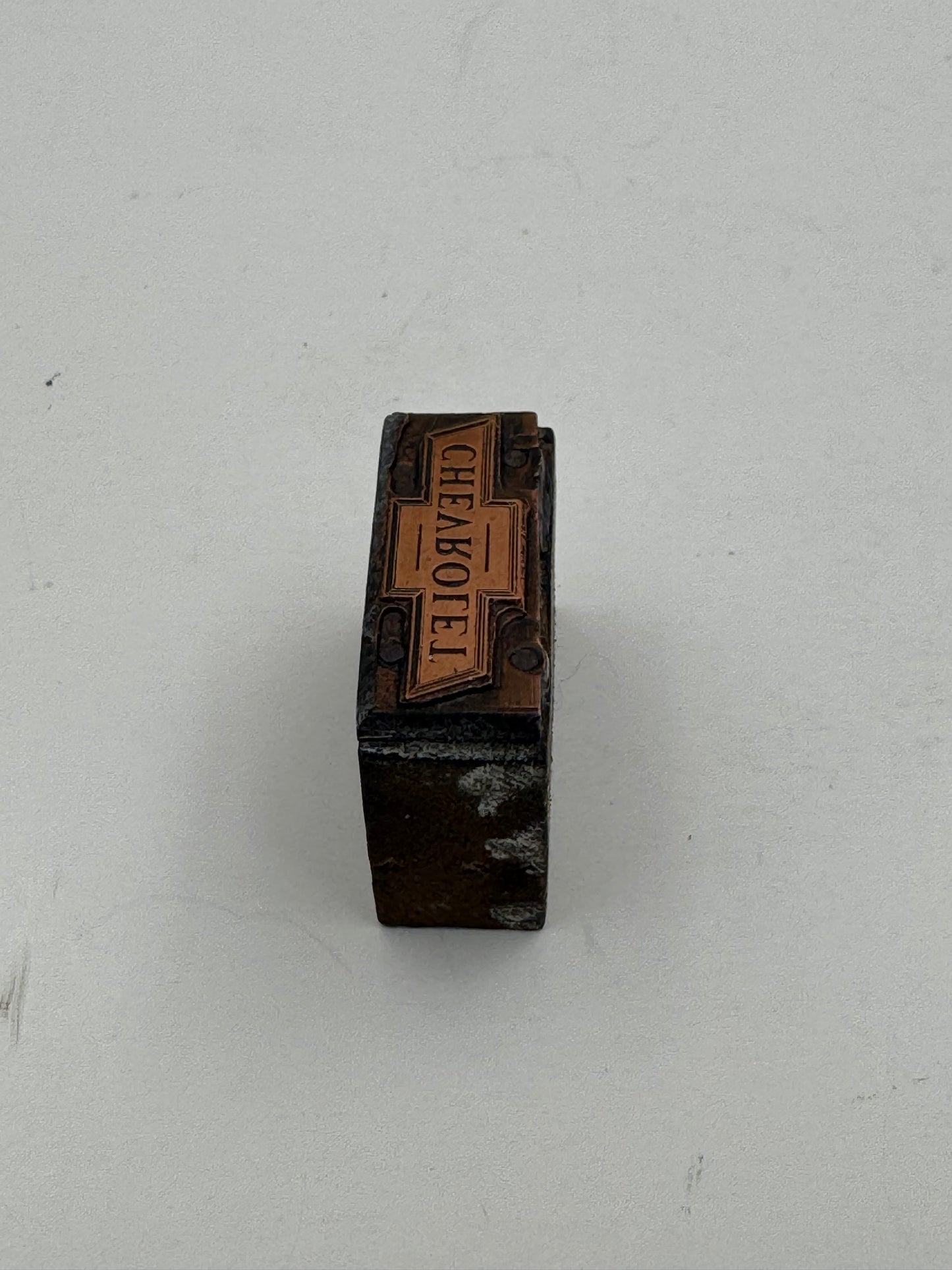 Vintage Printers Block Chevrolet Bow tie