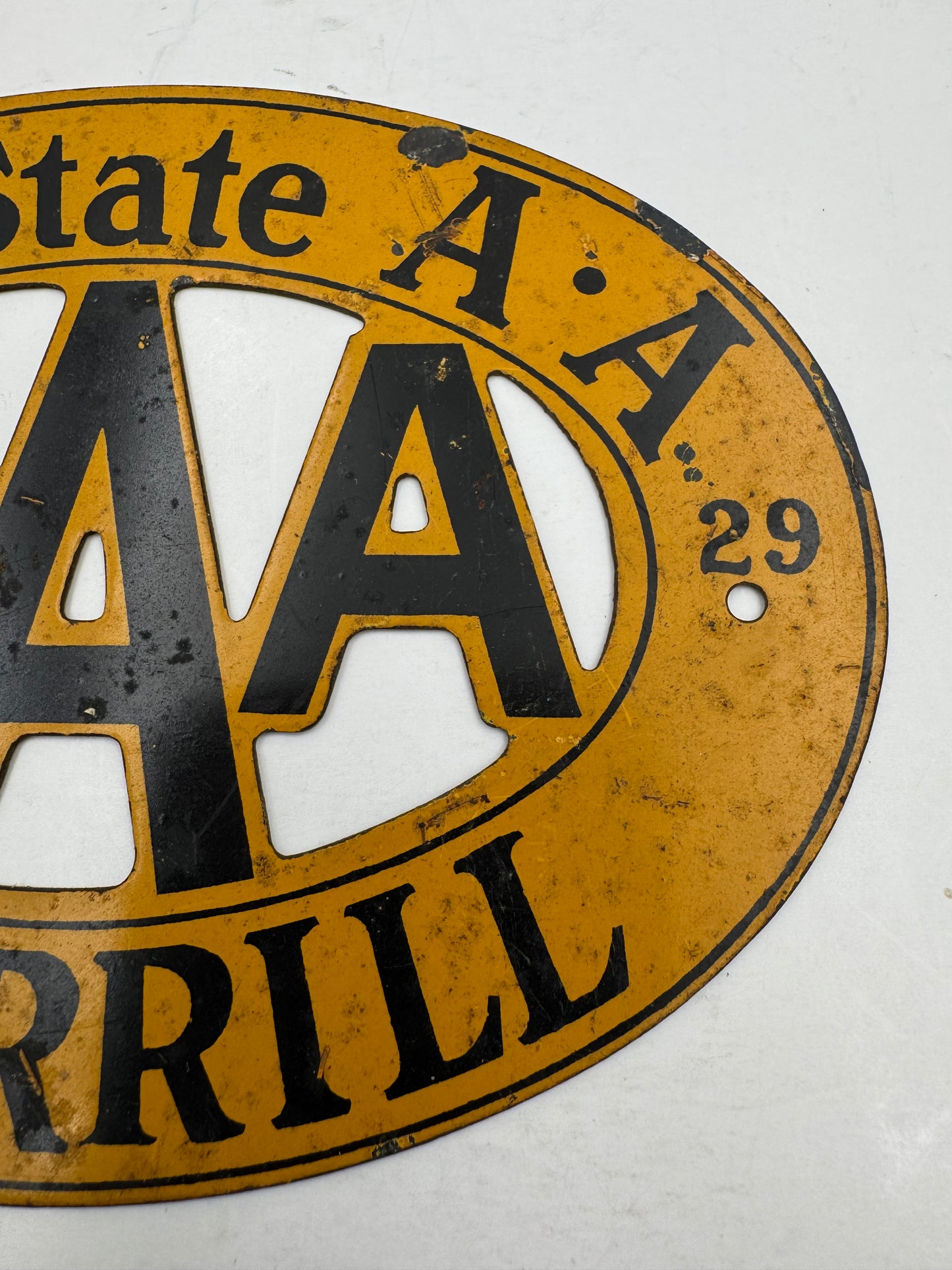 Vintage License Plate Topper Sherrill NY 1929