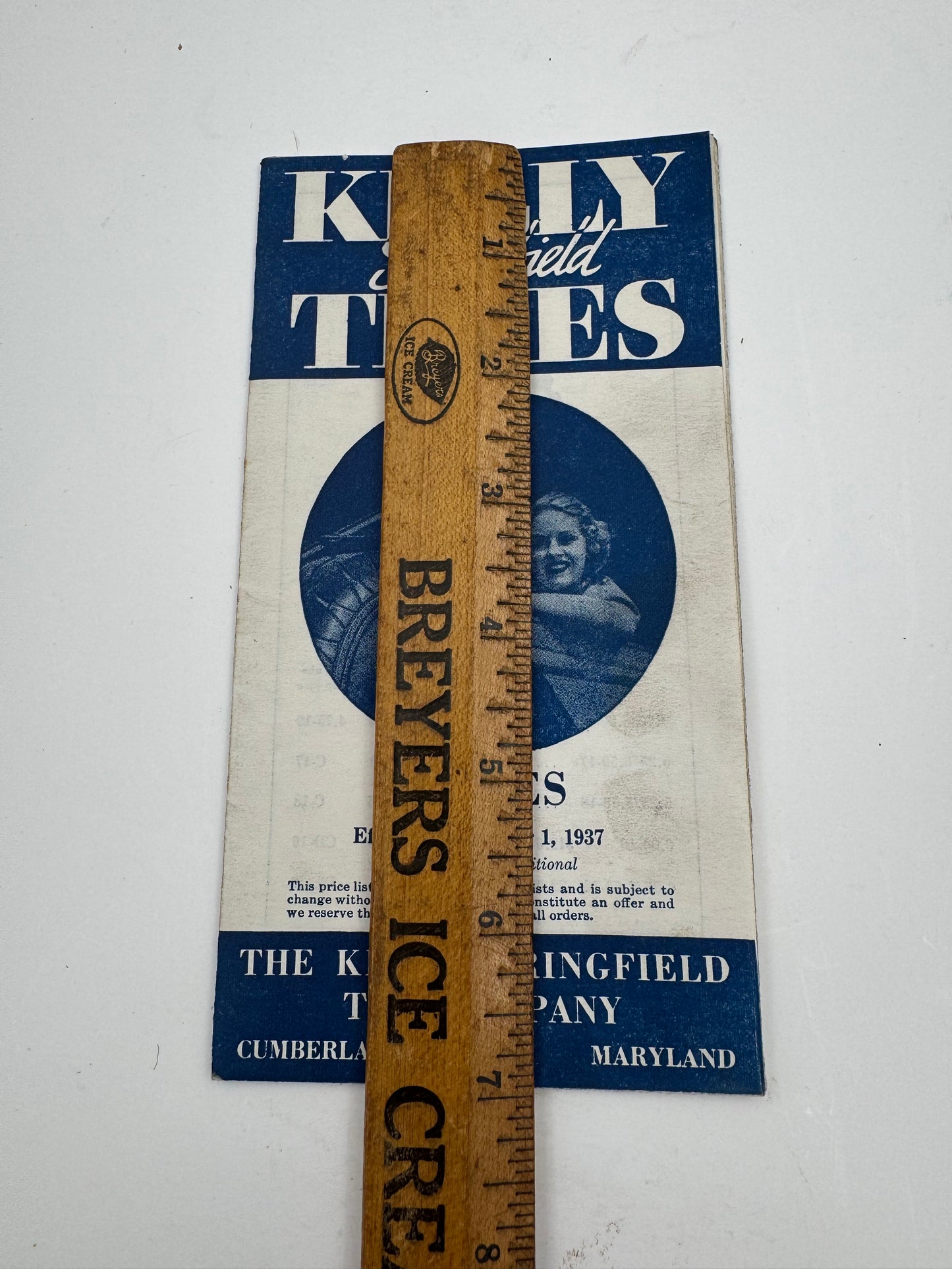 Vintage Kelly Springfield Tires Price List 1937