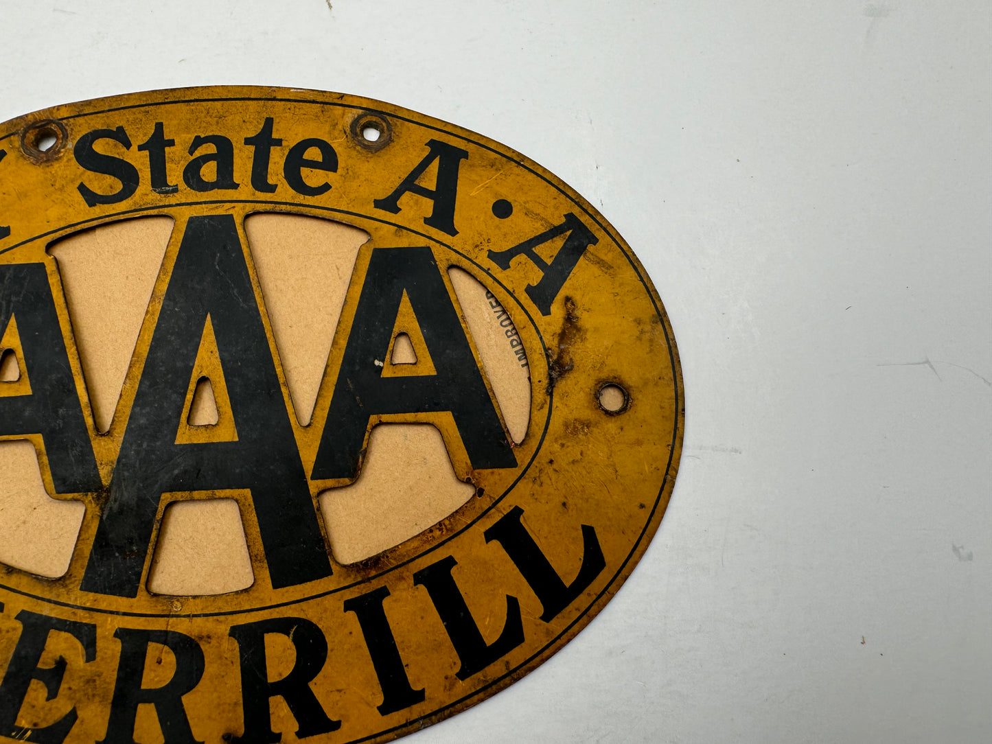 Vintage License Plate Topper Sherrill NY