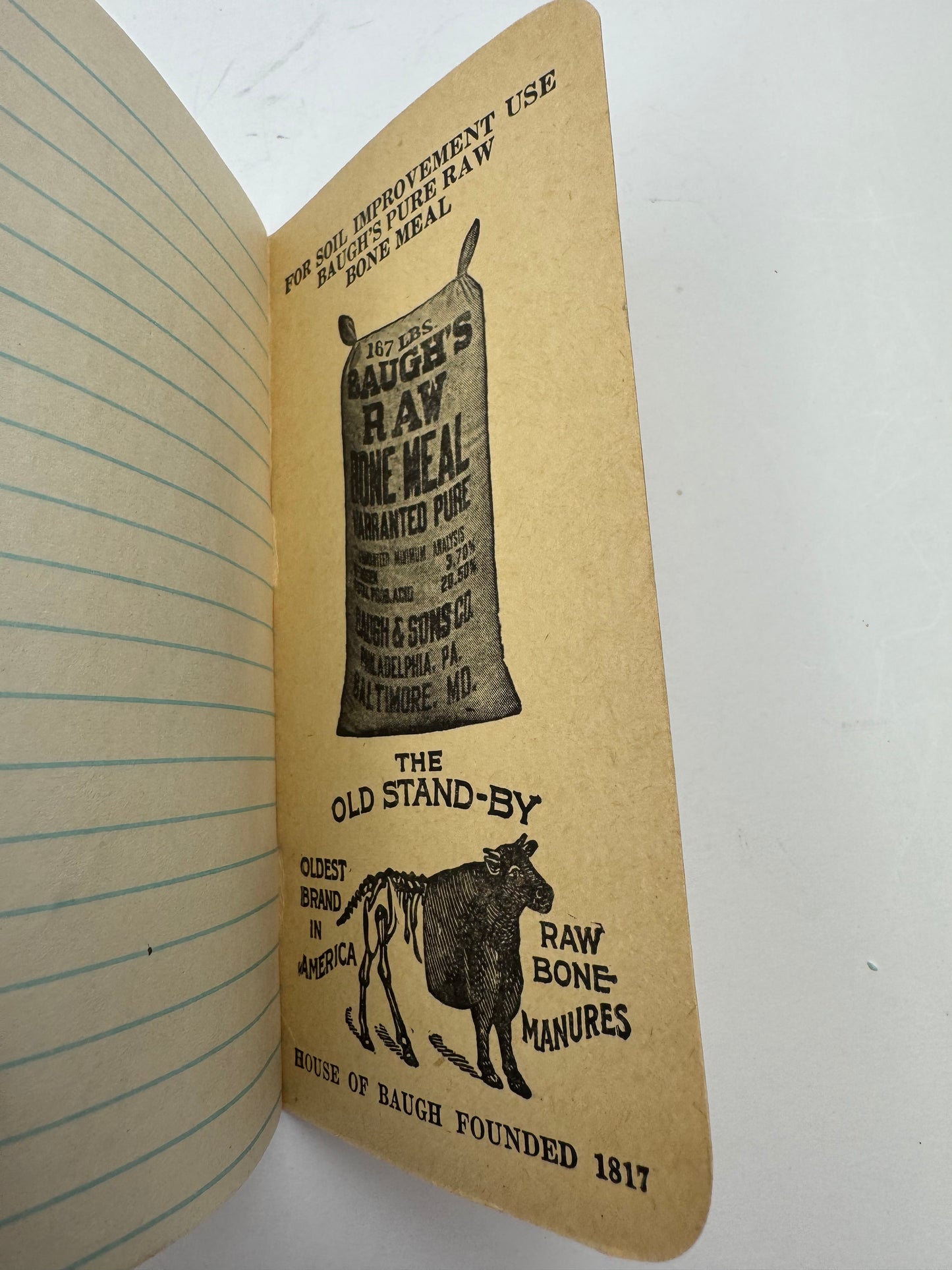 Vintage Baugh & Sons Notebook Farmers.