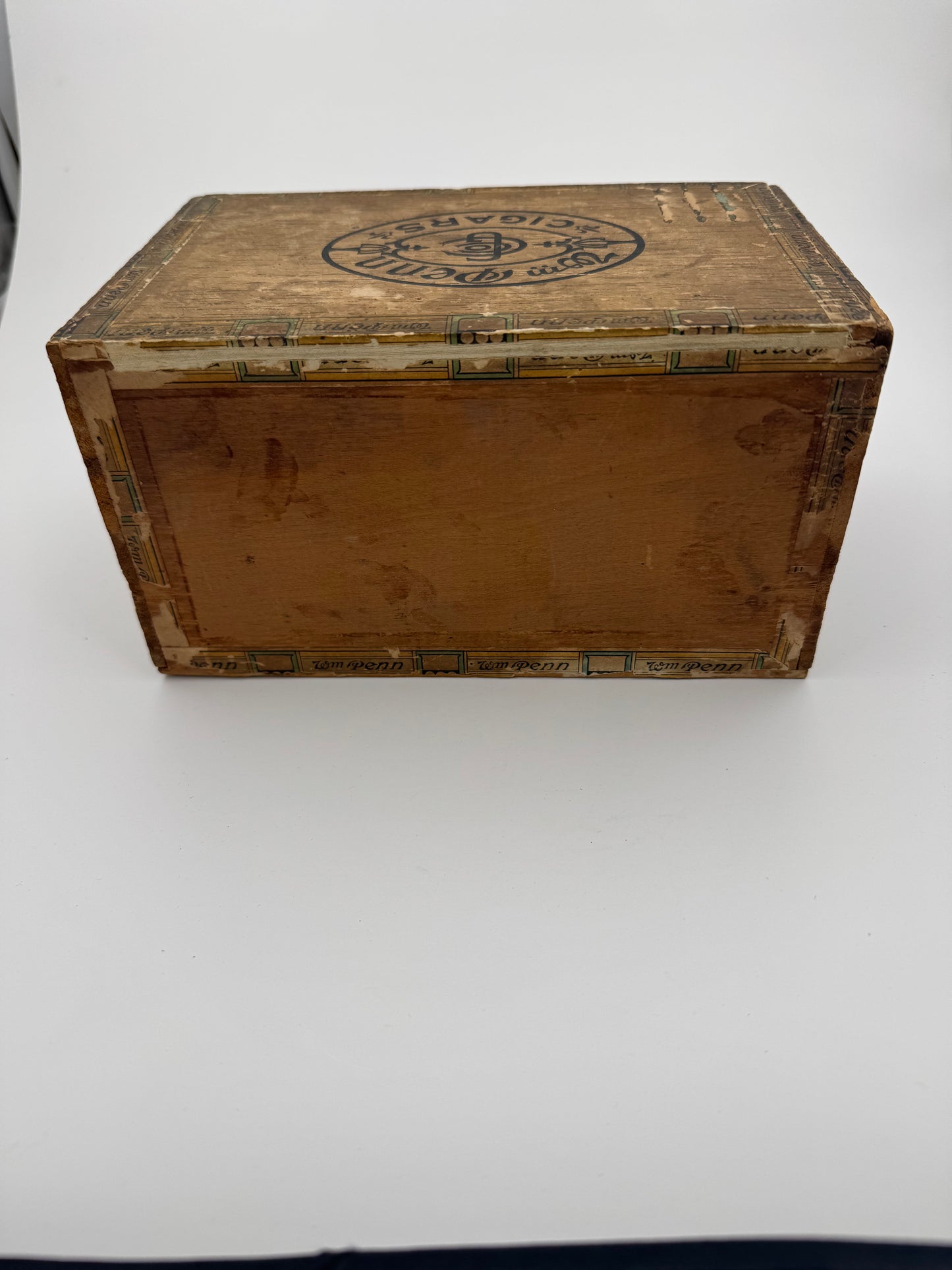Vintage William Penn Cigar Box Writing On Sides