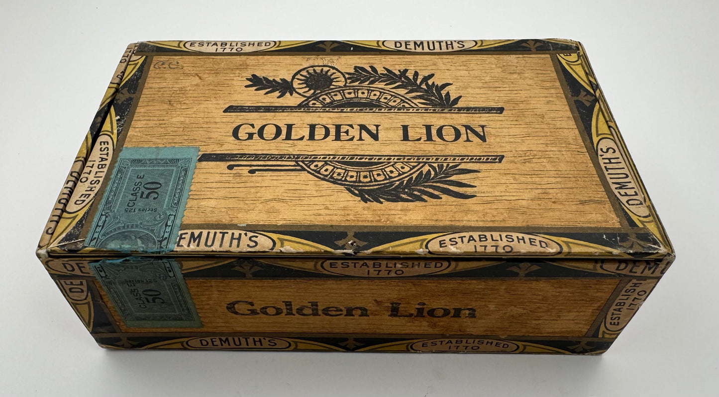 Vintage Golden Lion Cigar Box Demuth’s