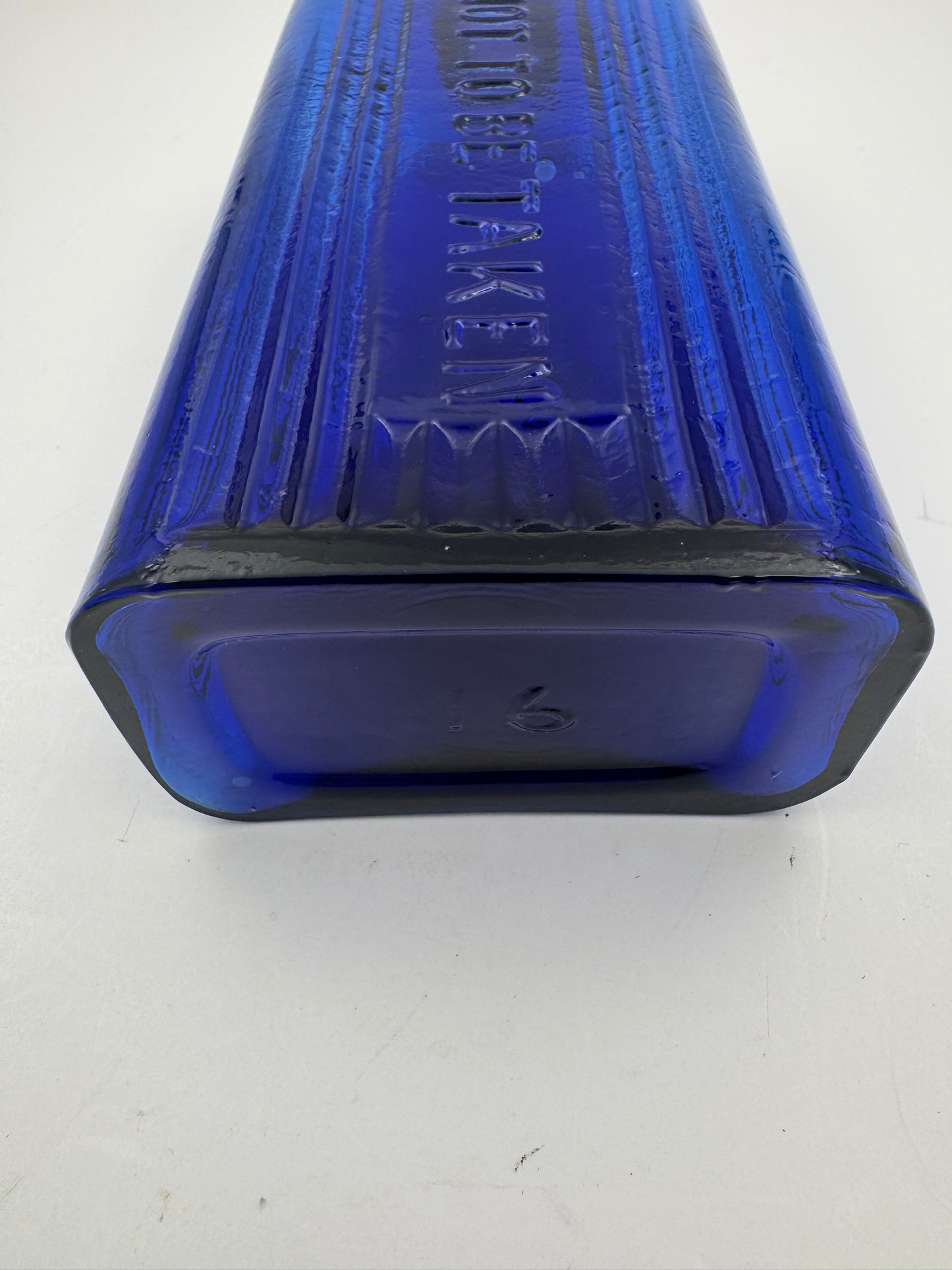 Vintage Poison Bottle Cobalt Blue 16 Ounce RARE