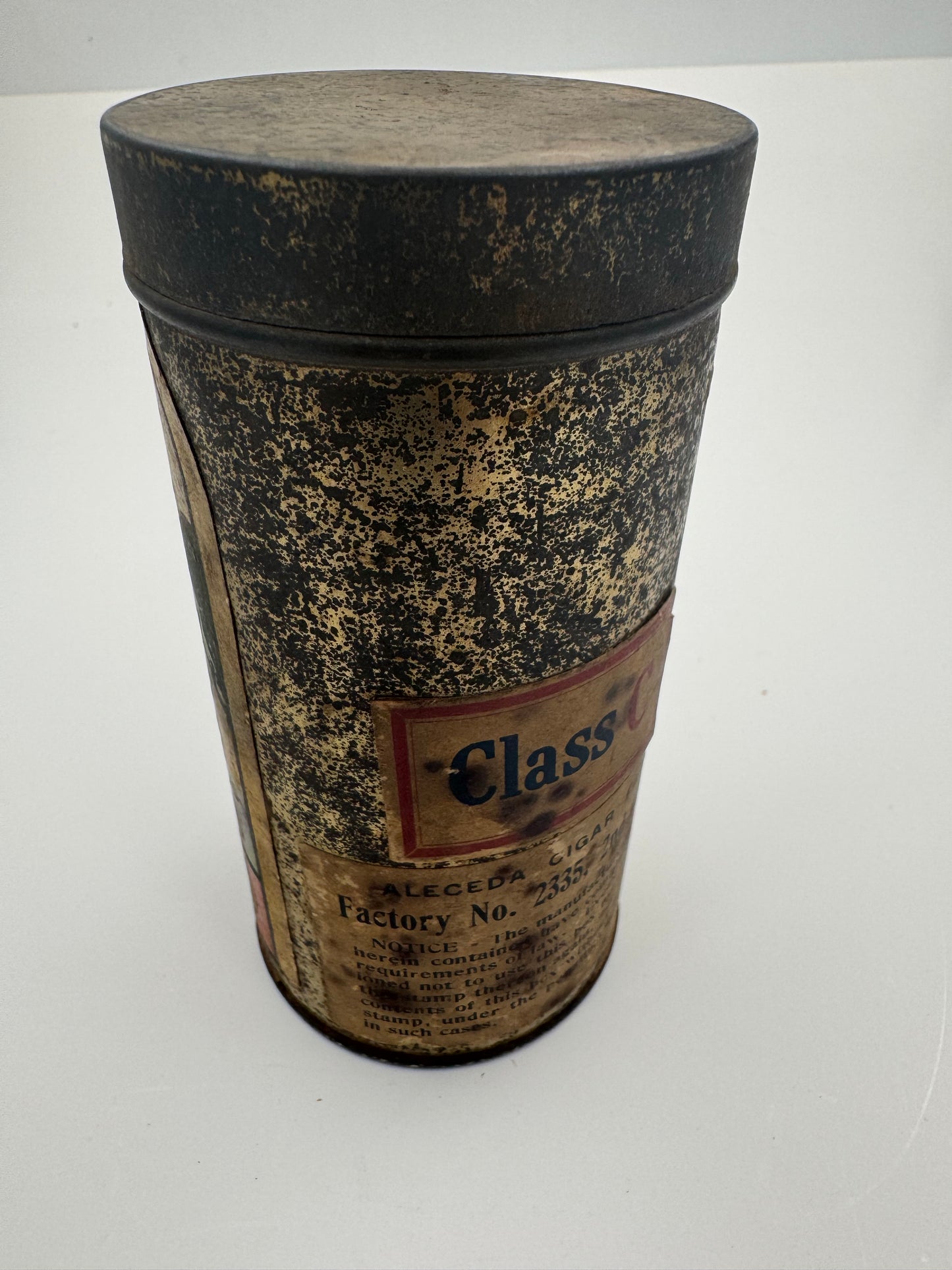 Vintage Cigar Humidor El Eldicto Paper Label NY