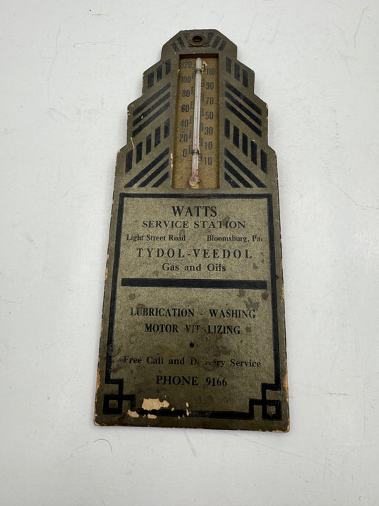 Vintage Thermometer Tydol Veedol 1930s