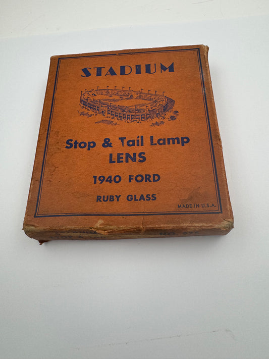 Vintage Ford Stop Lamp Lens Stadium Box Original NOW