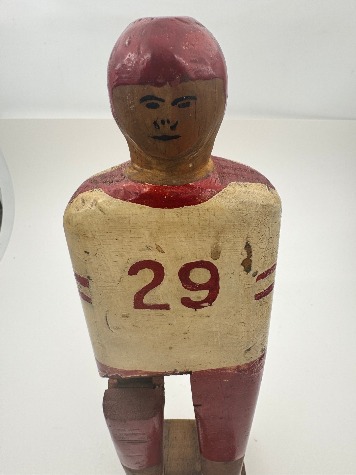 Antique Toy Hand Made Football Player Kicker #29