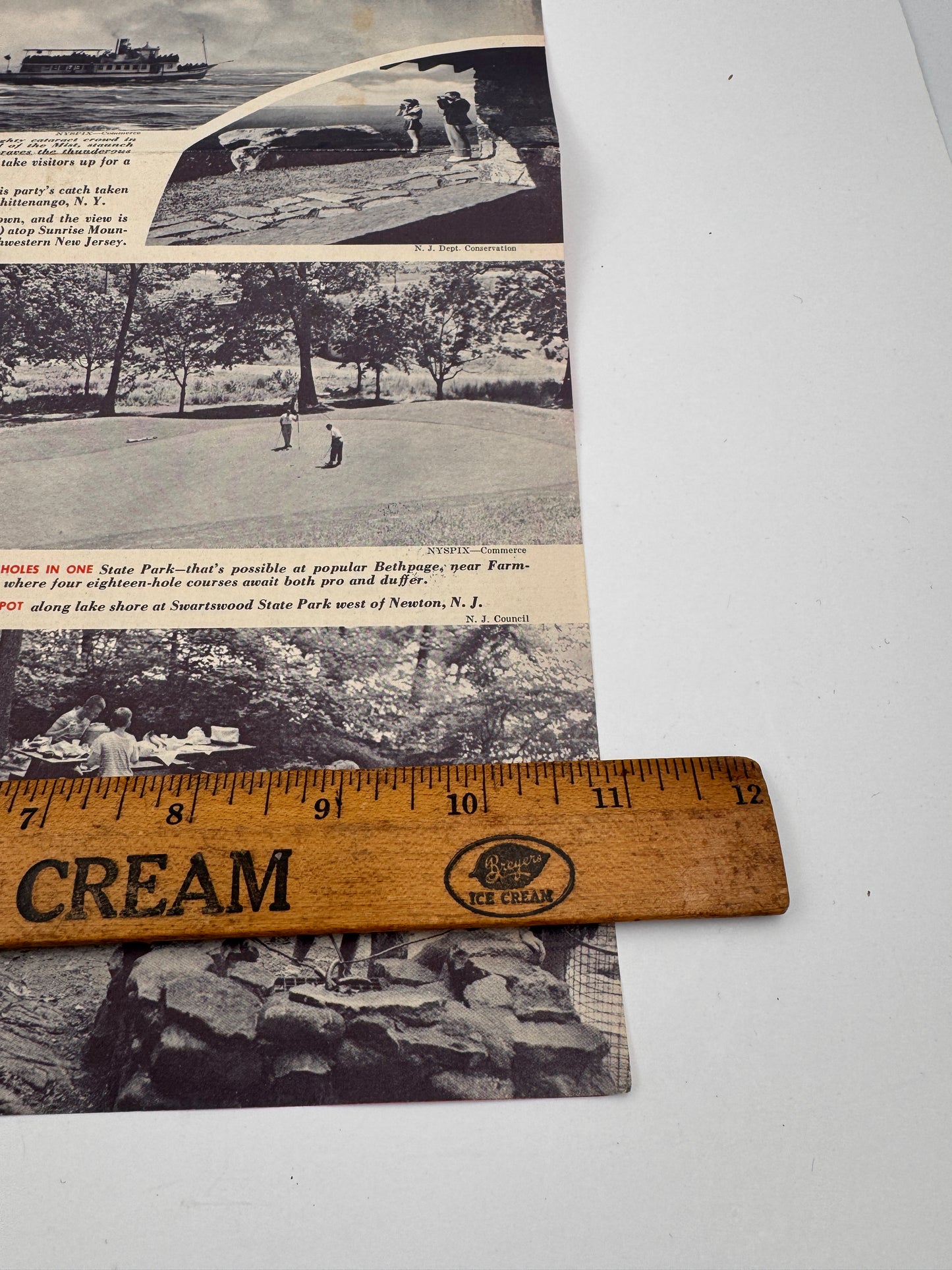 Vintage Esso Road News & Detour Map NJ NY 1949