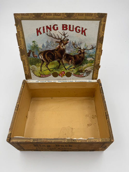 Vintage Cigar Box King Buck Rare 1900s