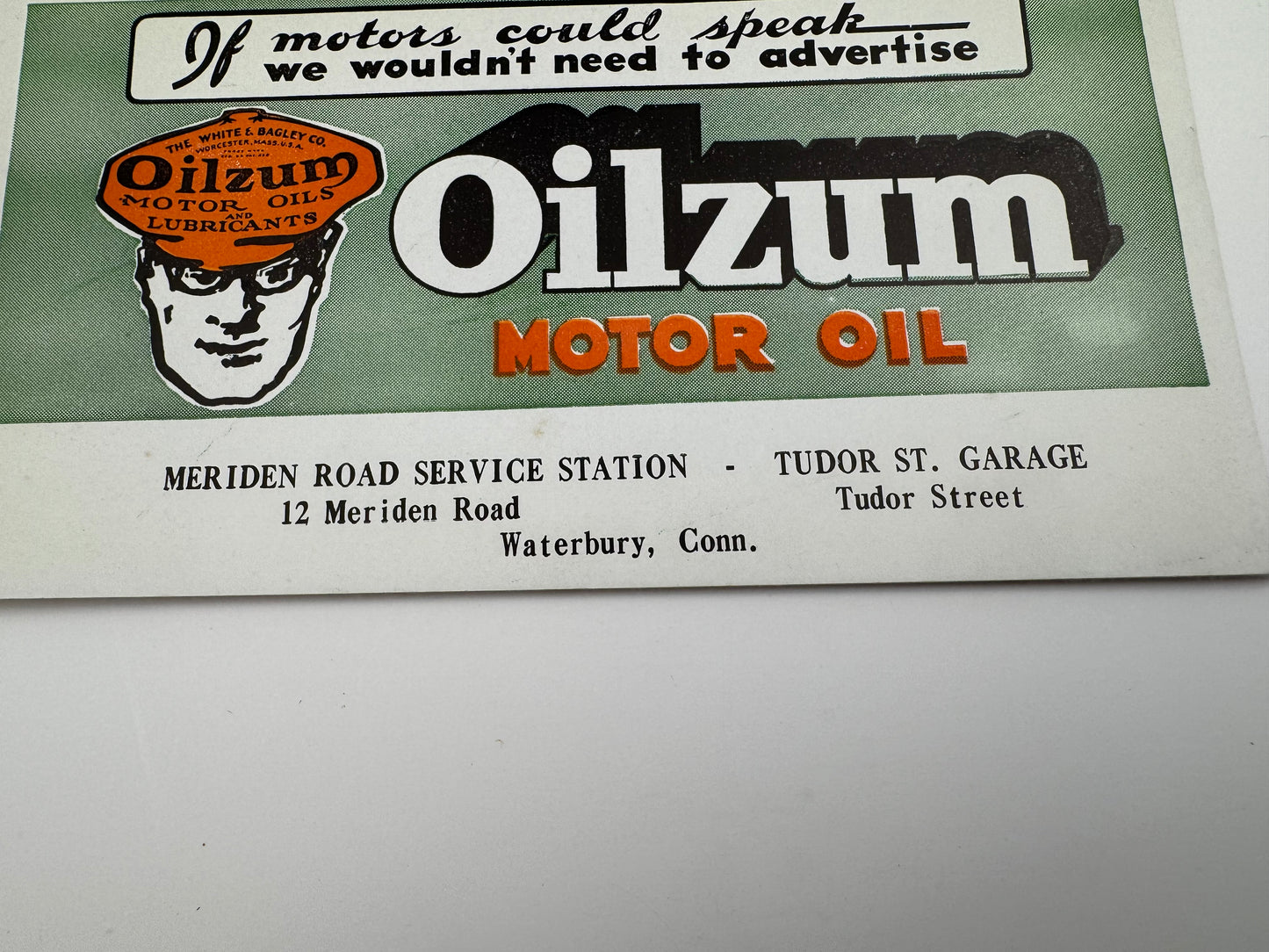 Vintage Oilzum Ink Blotter New Old Stock