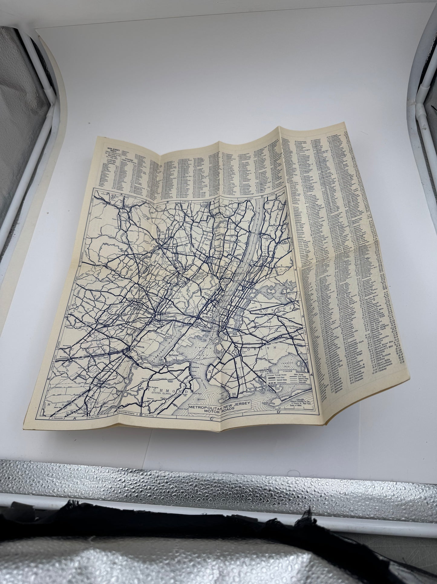 Vintage Road Map Standard Oil NJ 1929 Mint