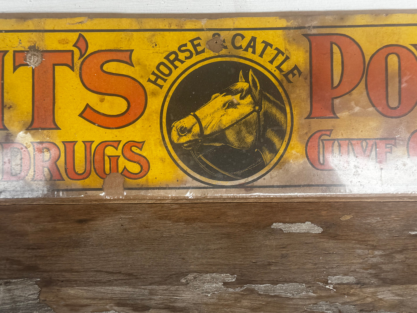 Vintage Sign Flints Powders Paper Great Graphics