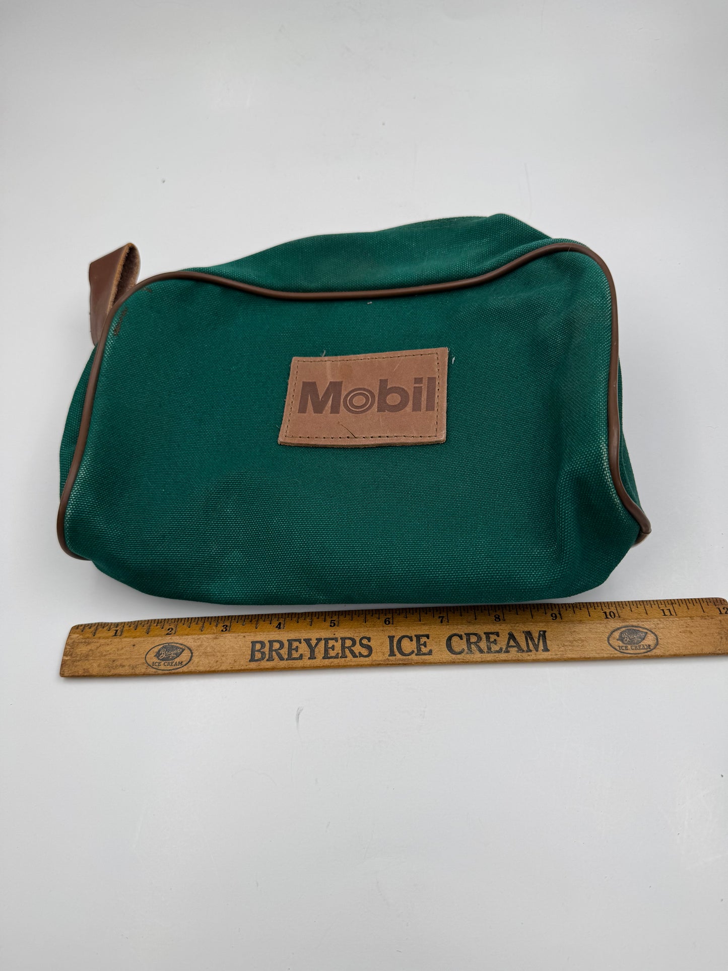 Vintage Mobil Oil Bank Bag And Coin Purse