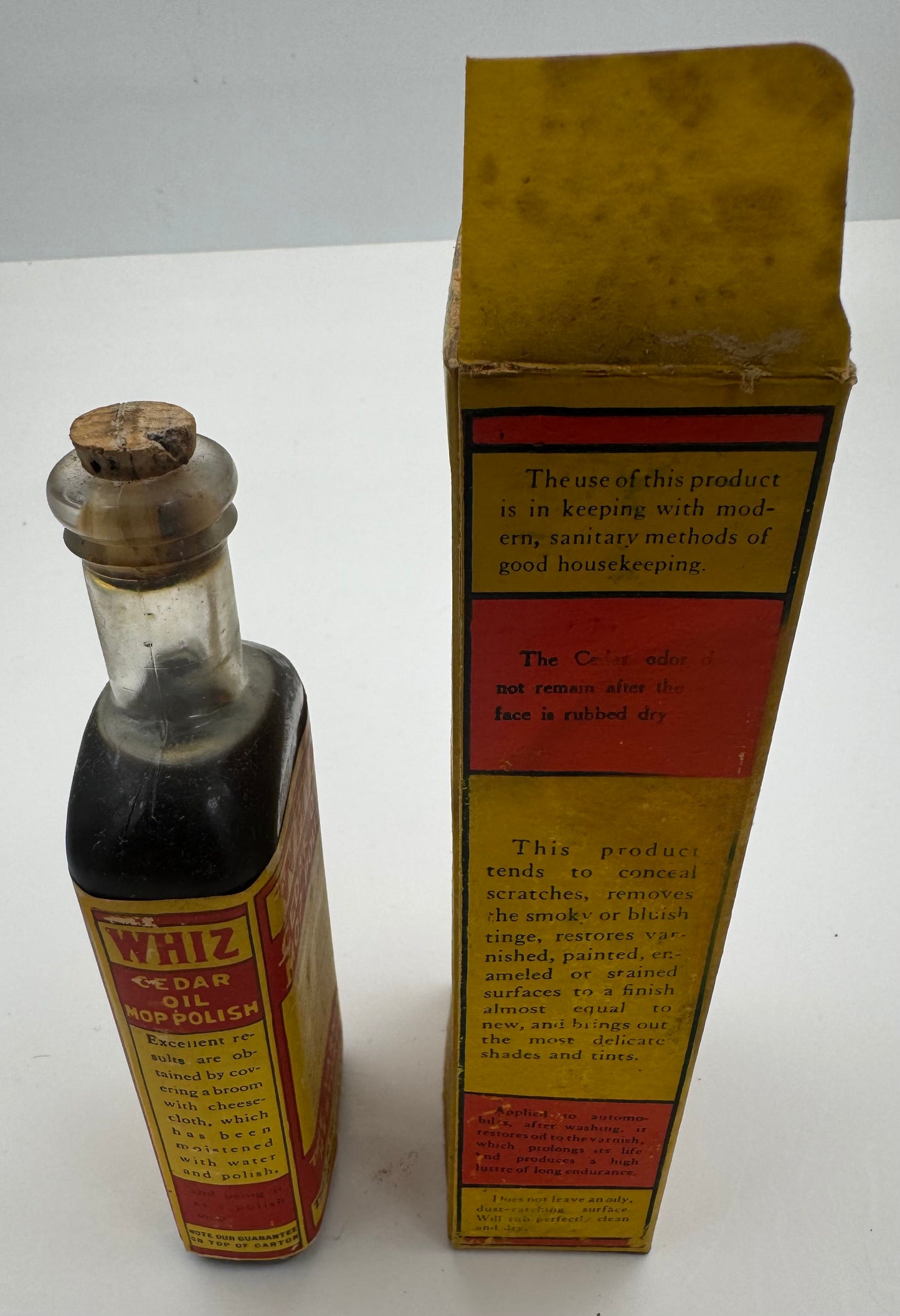 Vintage Whiz Cedar Oil Bottle Full With Original Package NOS