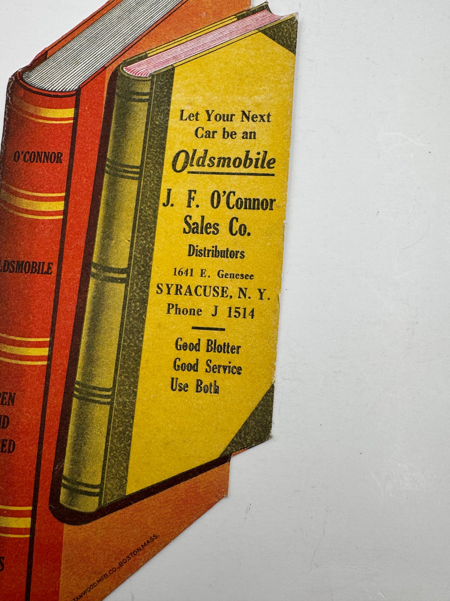 Vintage Oldsmobile Ad Blotter Syracuse NY