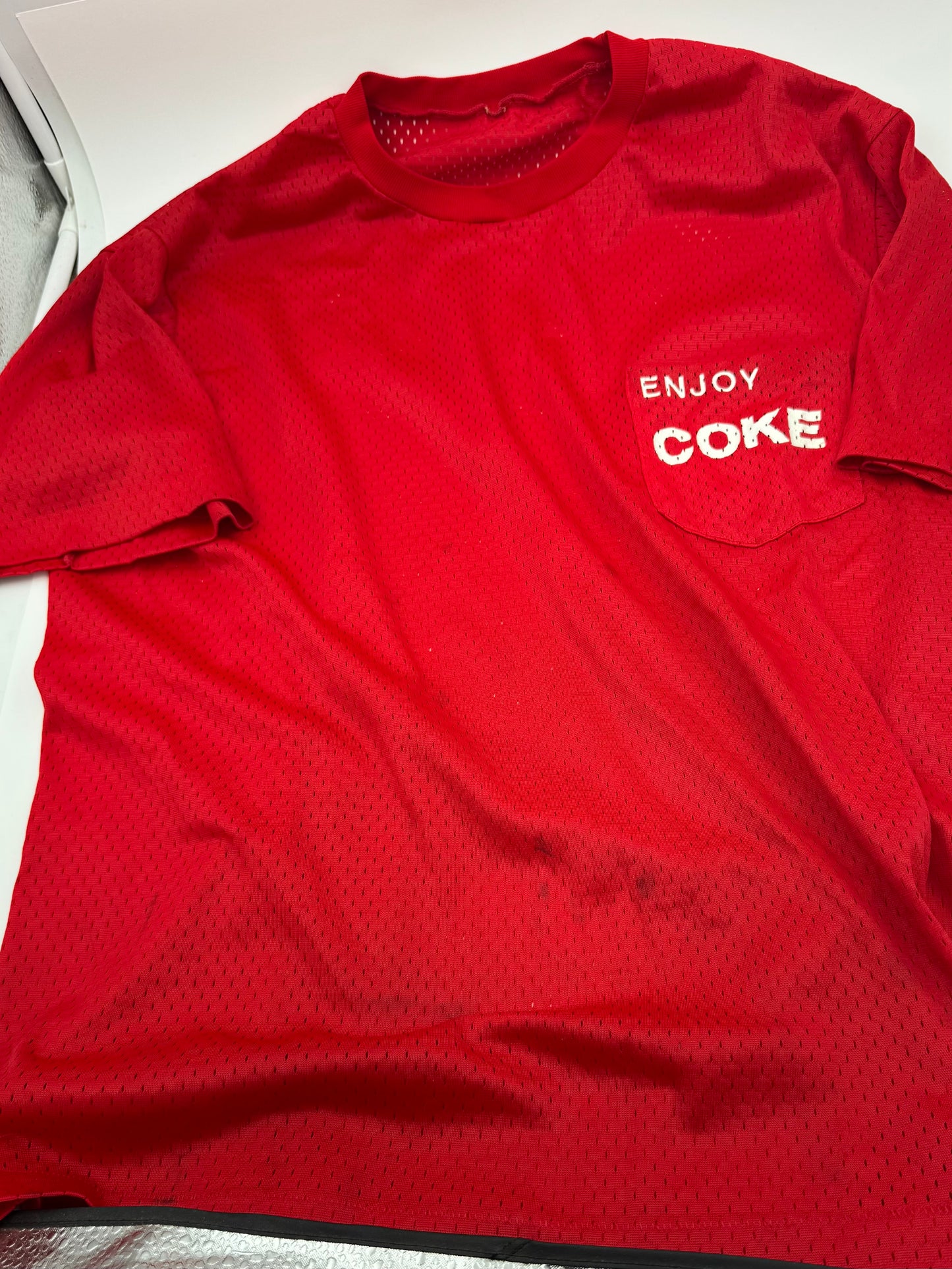 Vintage Coke T Shirt Enjoy Coca Cola Mesh XL