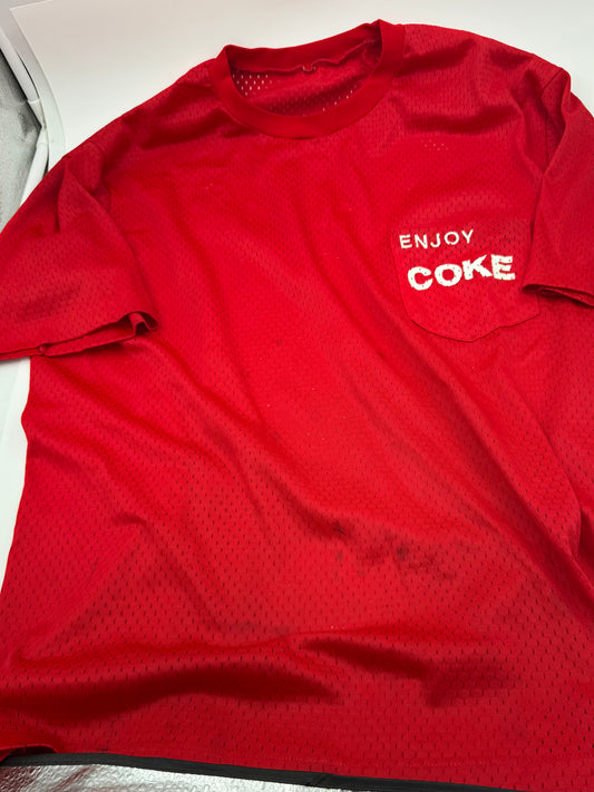 Vintage Coke T Shirt Enjoy Coca Cola Mesh XL