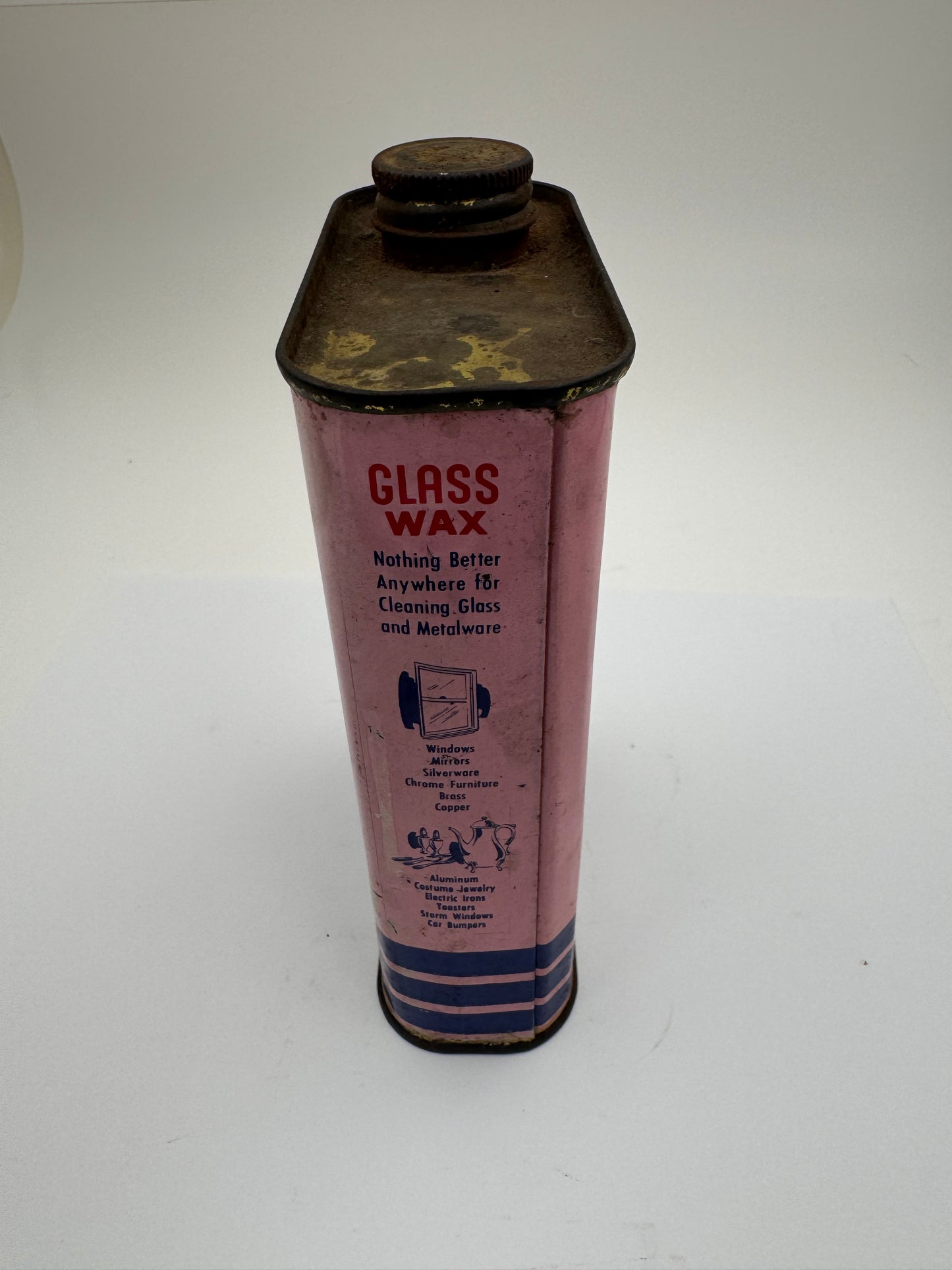 Vintage Car Wax Can Gold Seal Full