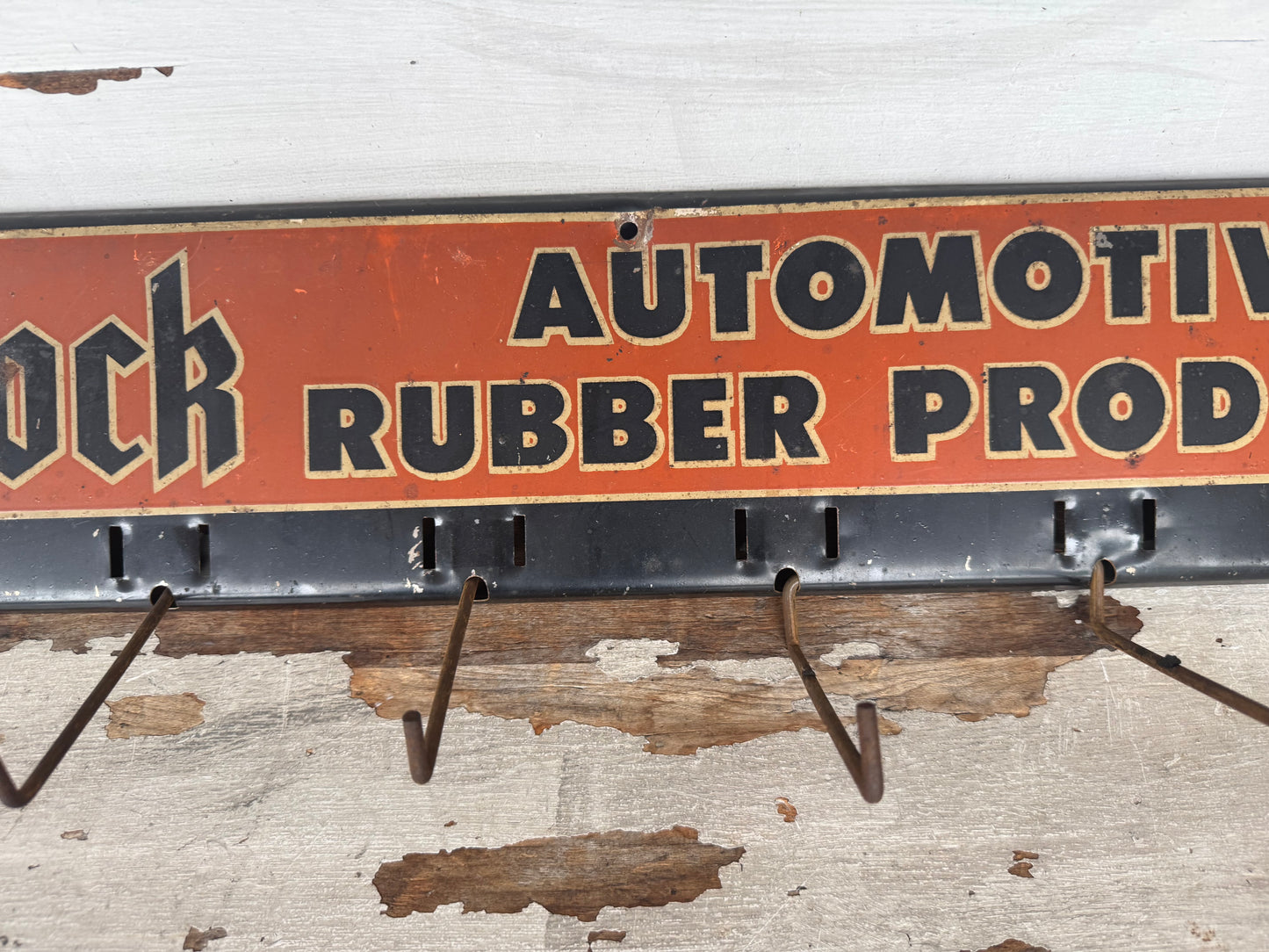 Vintage Sign Grey Rock Belts Holder