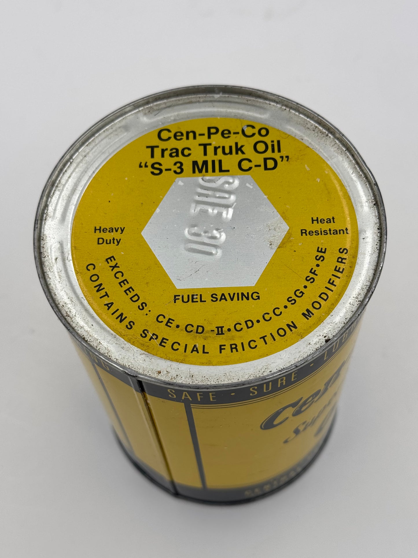 Vintage Cen Pe Co Oil Can Quart
