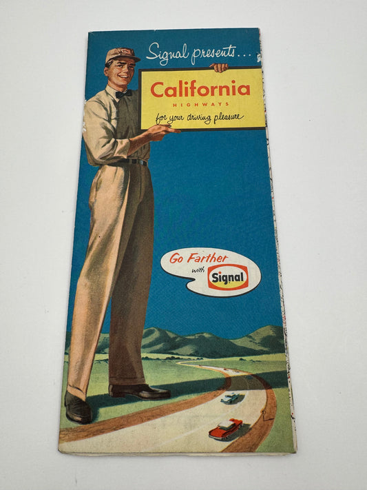 Vintage Signal Gas Roadmap California 1950s