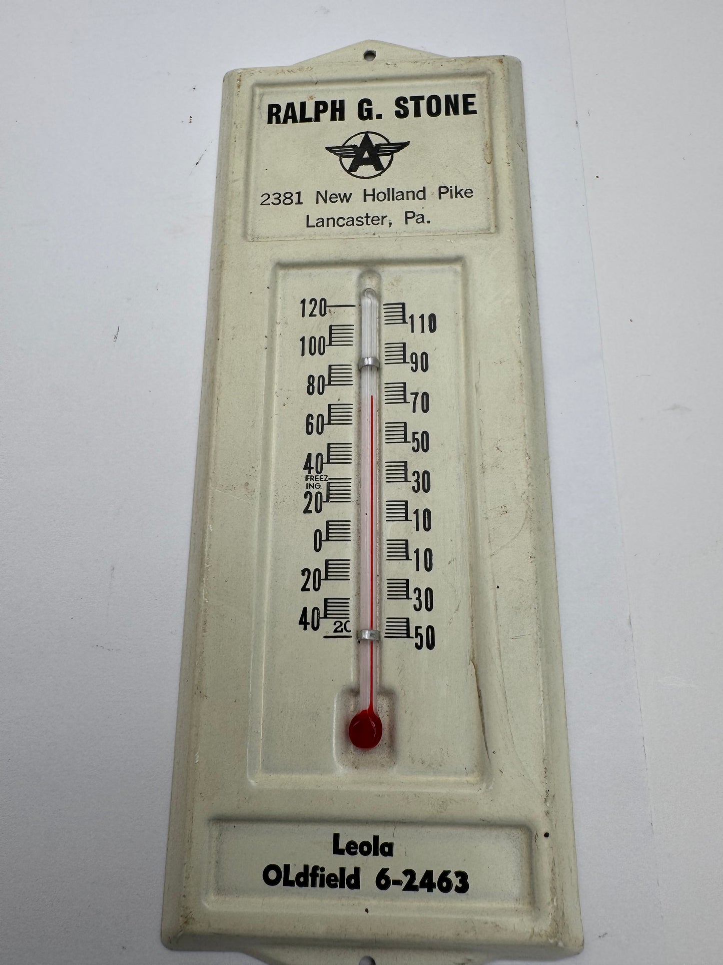 Vintage Tydol Thermometer and Service Station Ad Framed