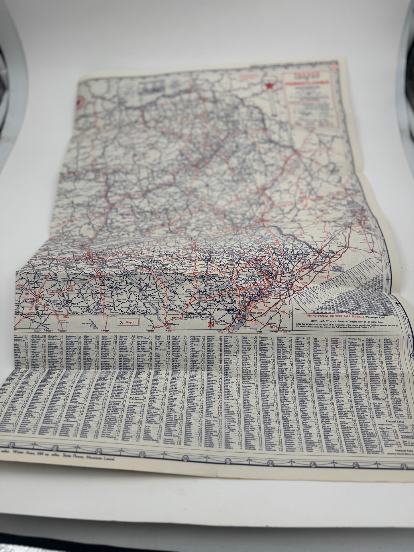 Vintage Roadmap Tour With Texaco 1953 NJ PA