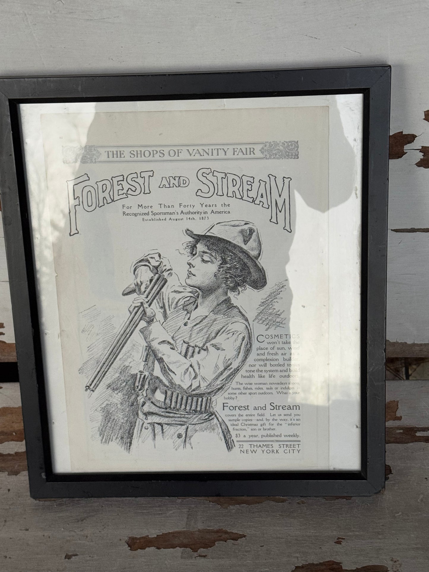 Vintage Annie Oakley Ad Framed 1880s