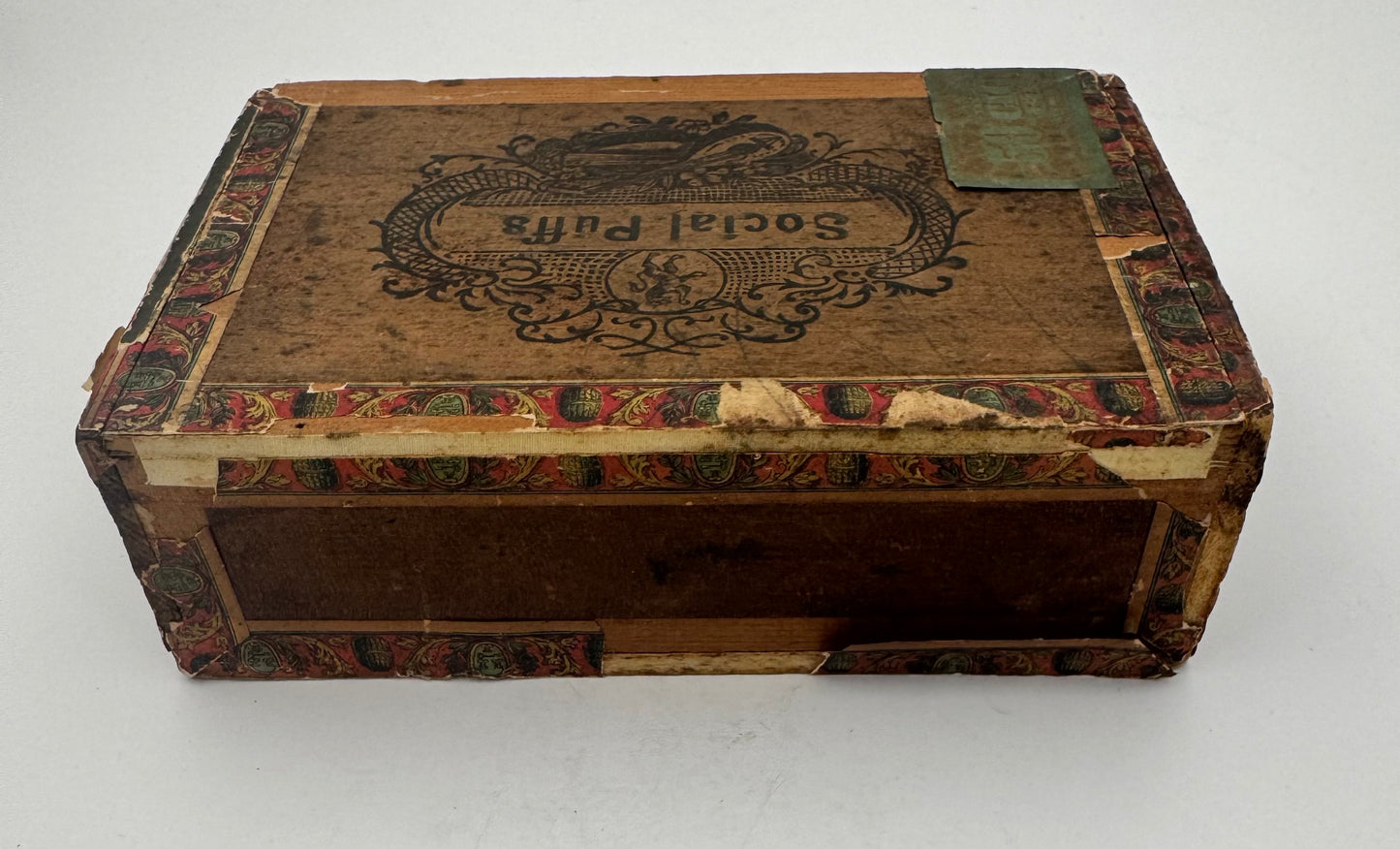 Vintage Cigar Box Social Puffs 5 Cent