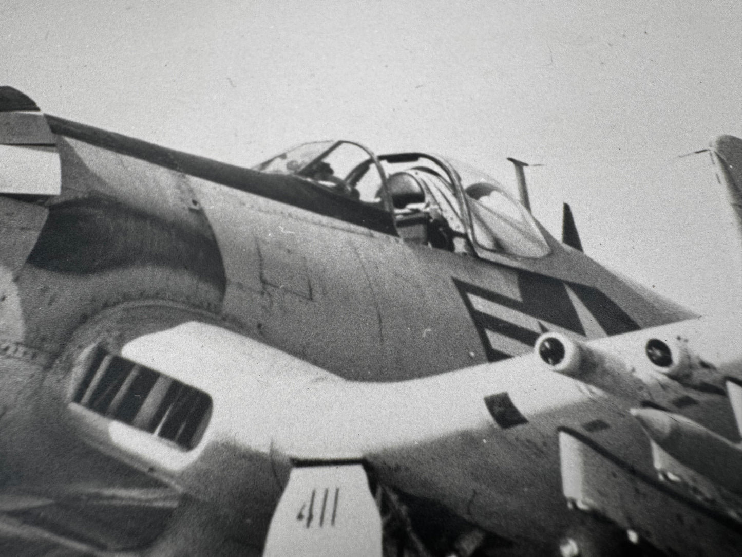 Vintage US Marines Jet Photo Black and White Reprint