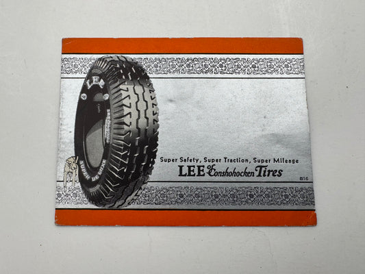 Vintage Lee Tires Ink Blotter Mint