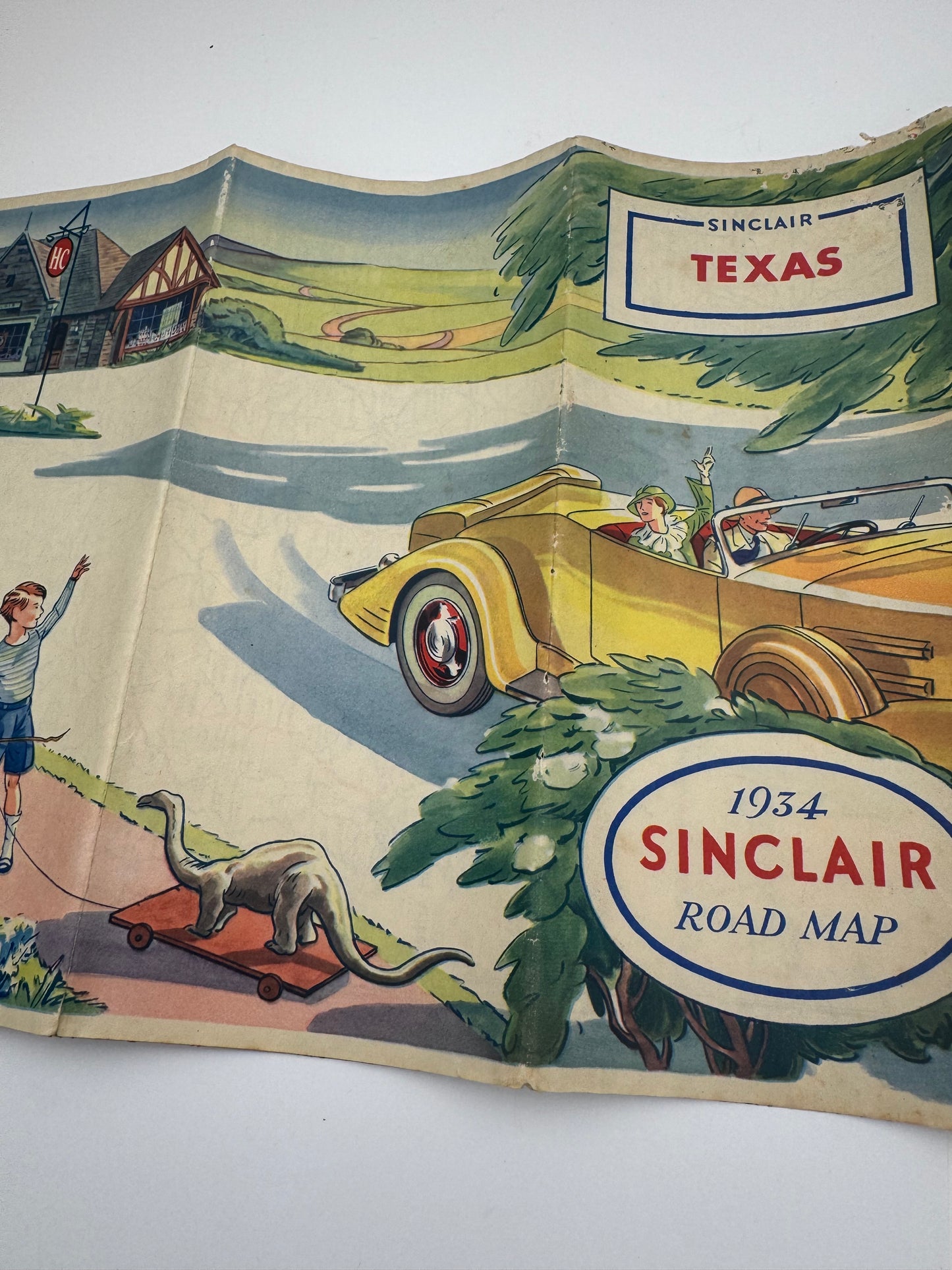 Vintage Roadmap 1934 Sinclair Great Graphics