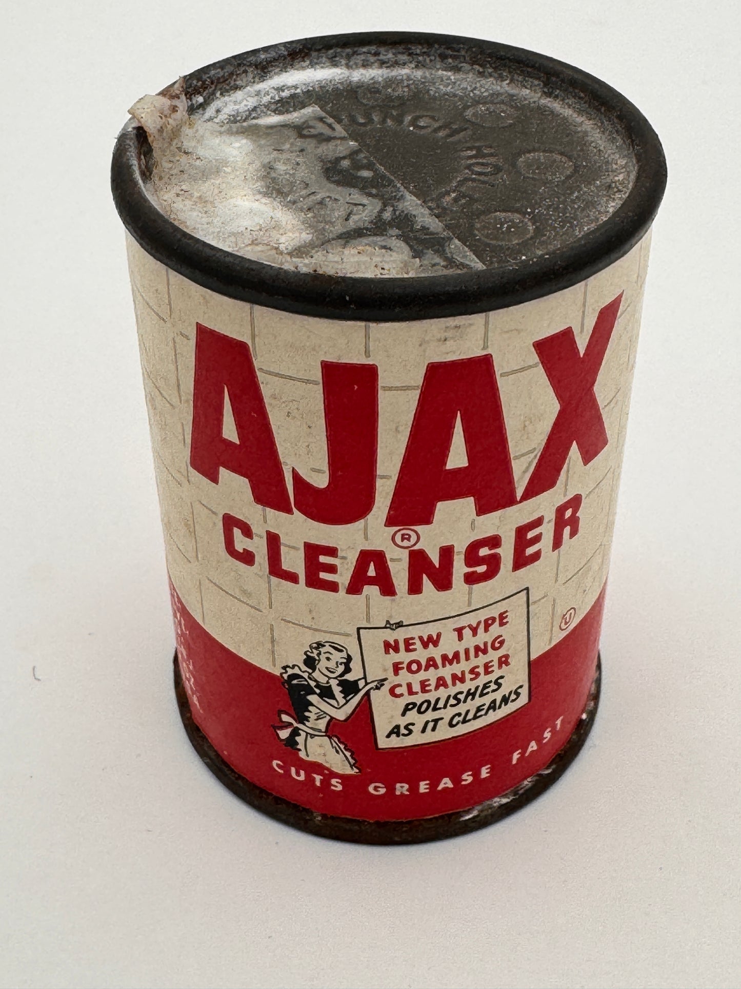 Vintage Ajax Cleaner Can New Old Stock Full Minty Fresh