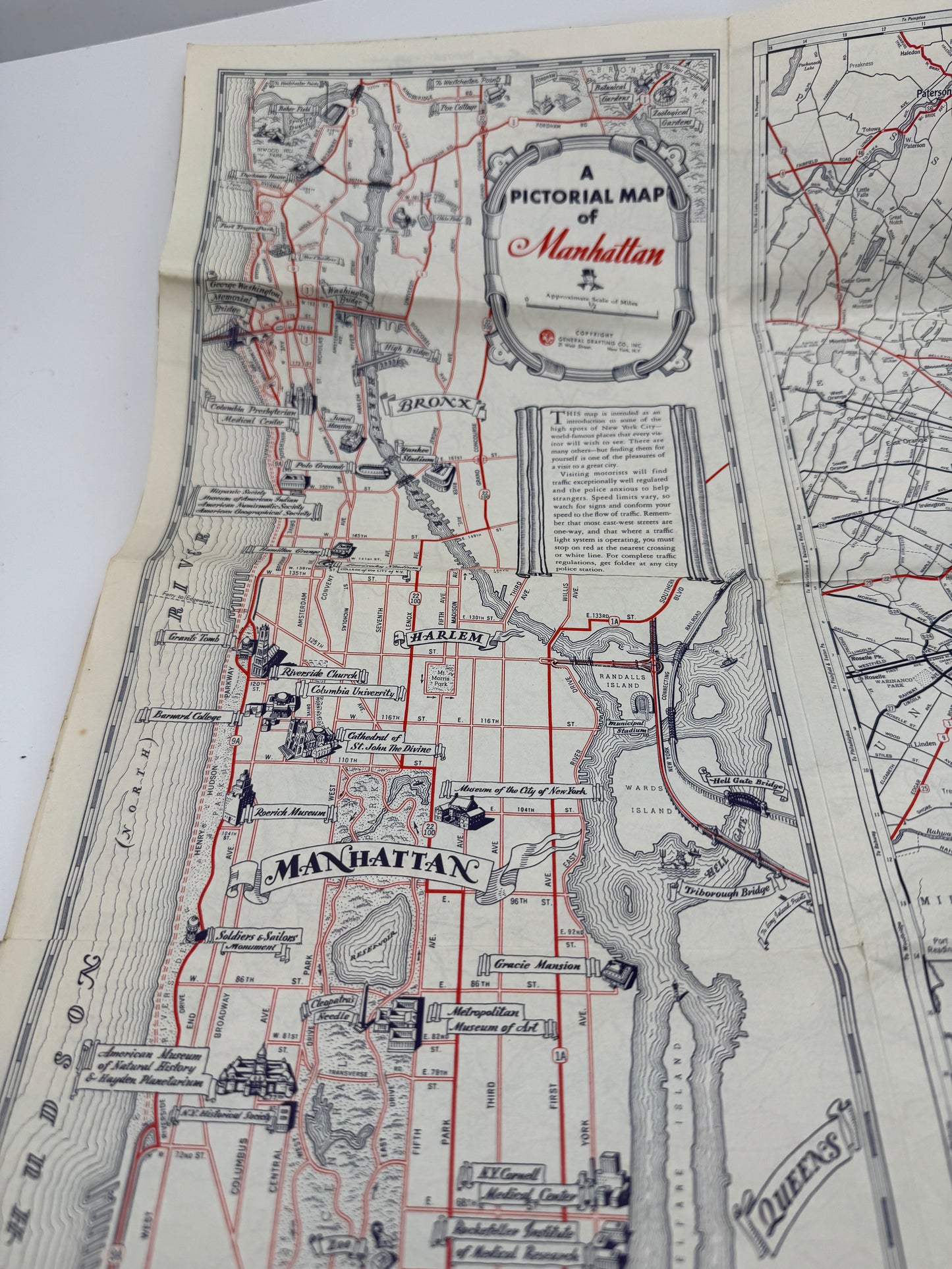 Vintage Roadmap Socony New York 1937