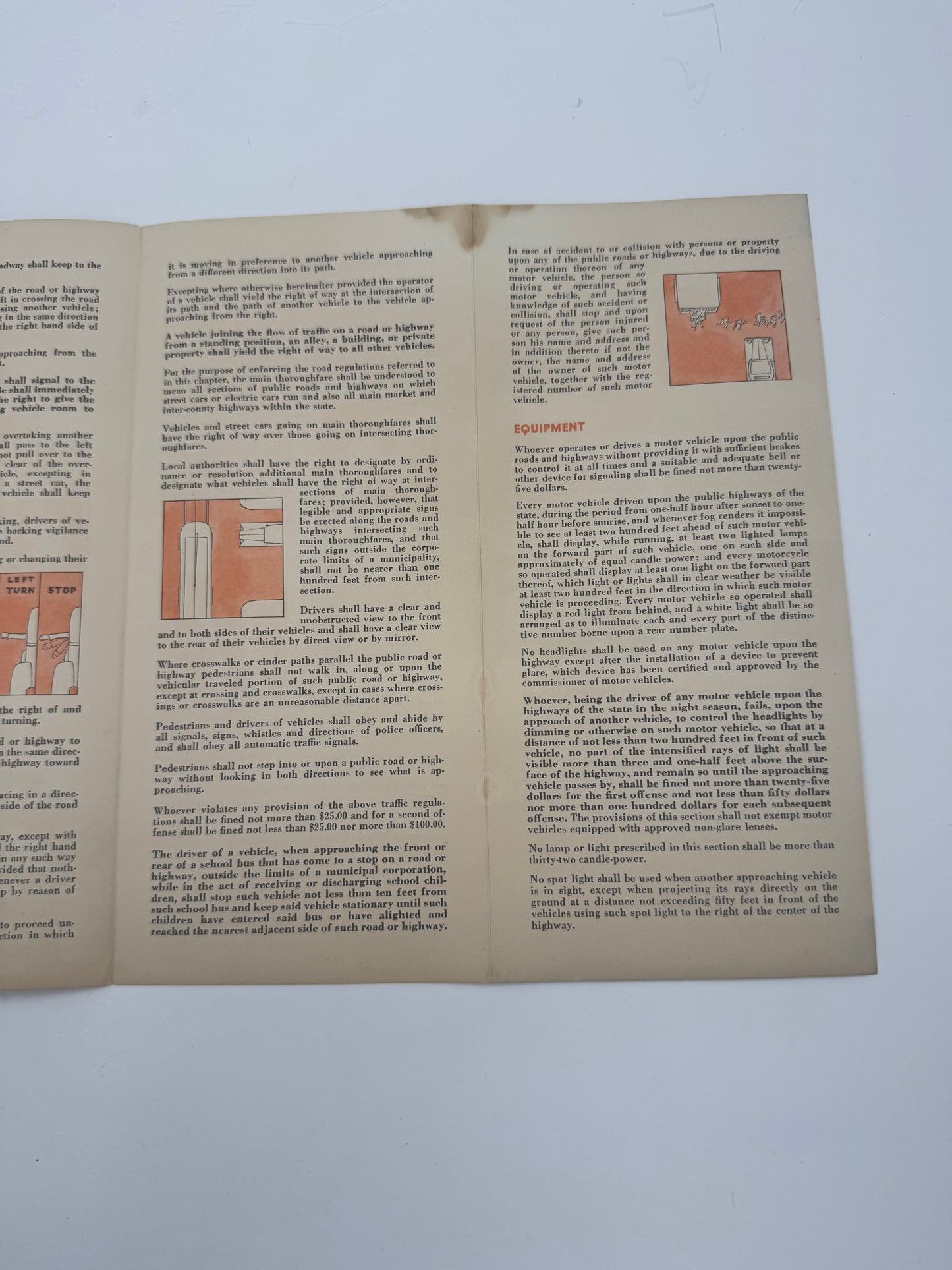 Vintage Gulf Oil Ohio Traffic Rules Police