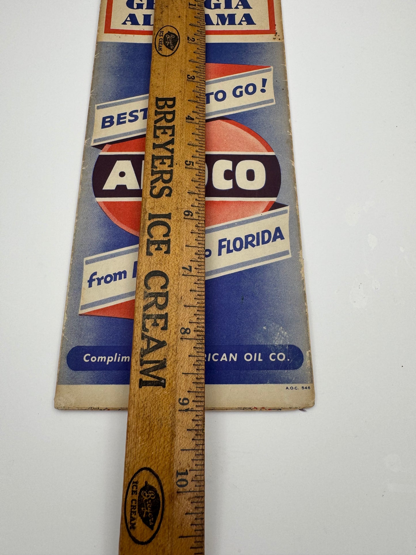 Vintage Road Map Amoco 1945 Georgia, Alabama￼