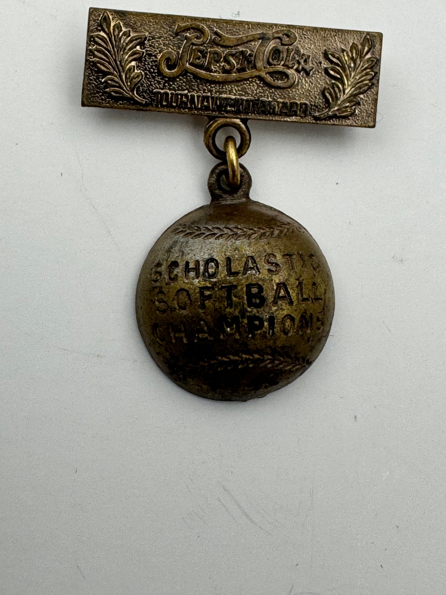 Vintage Pepsi Badge Softball Championship Early Bottler Collectible