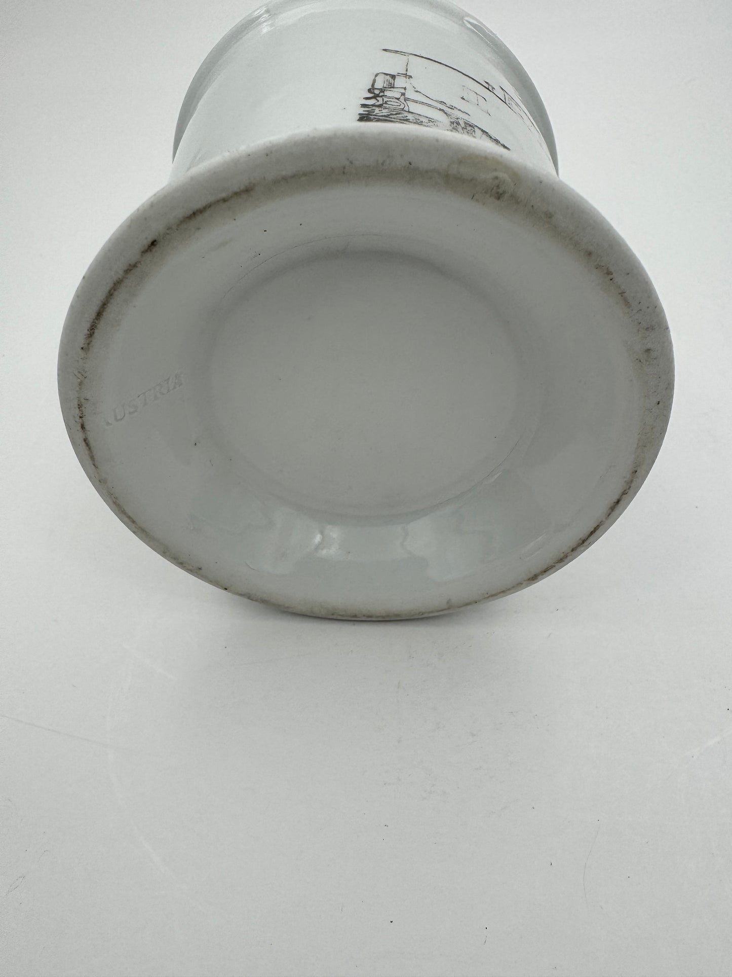 Vintage Shaving Mug Train Caboose Faded