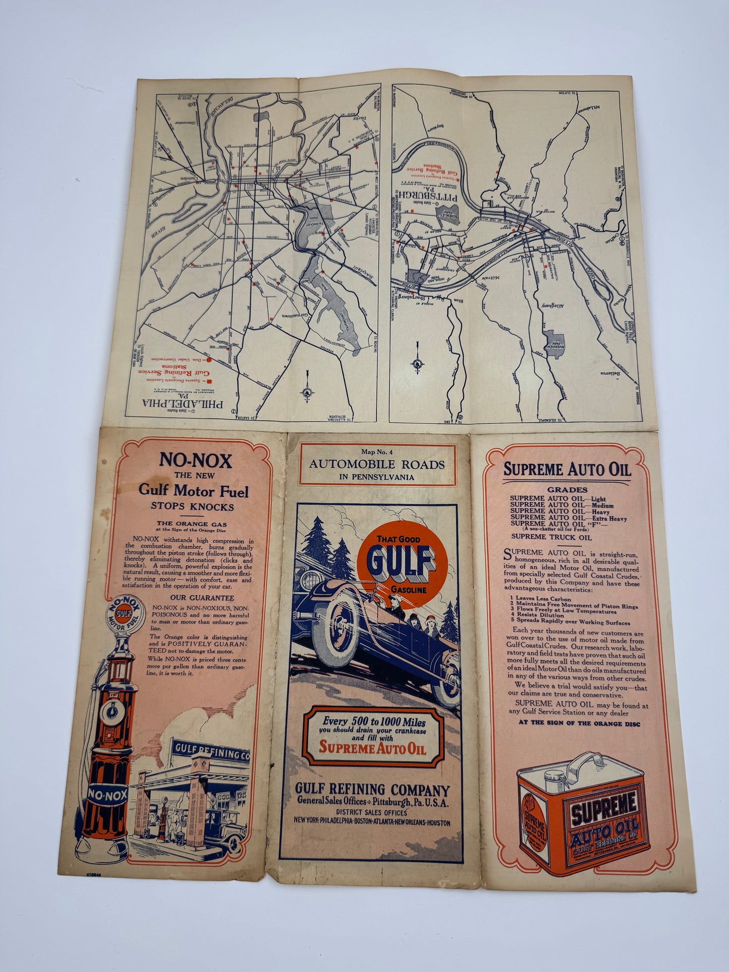 Vintage Gulf Roadmap 1930s