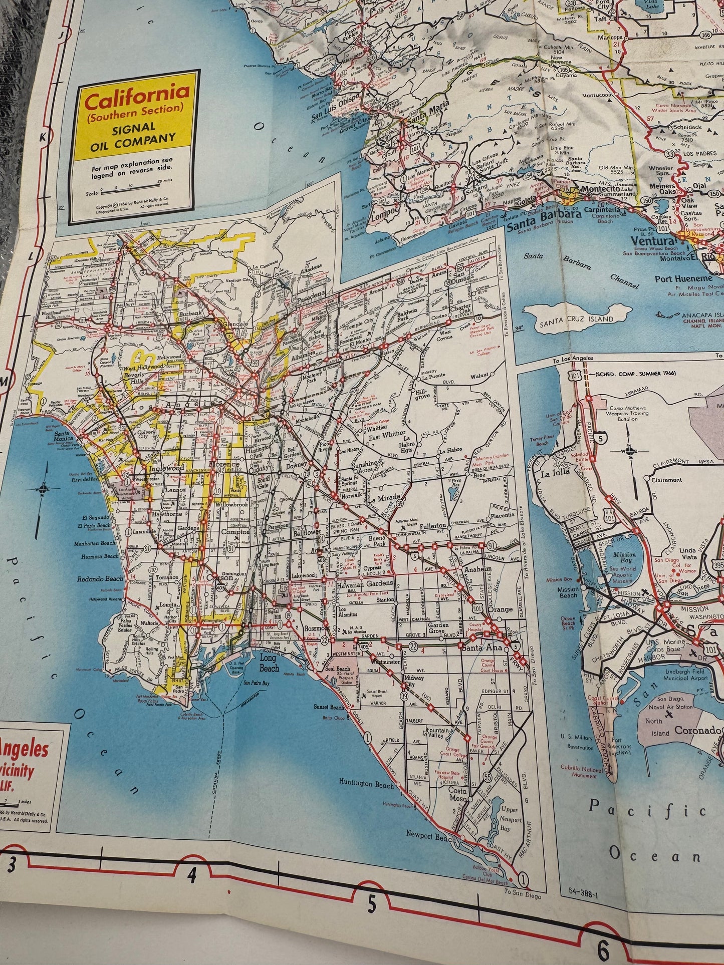 Vintage Signal Gas Roadmap California 1950s